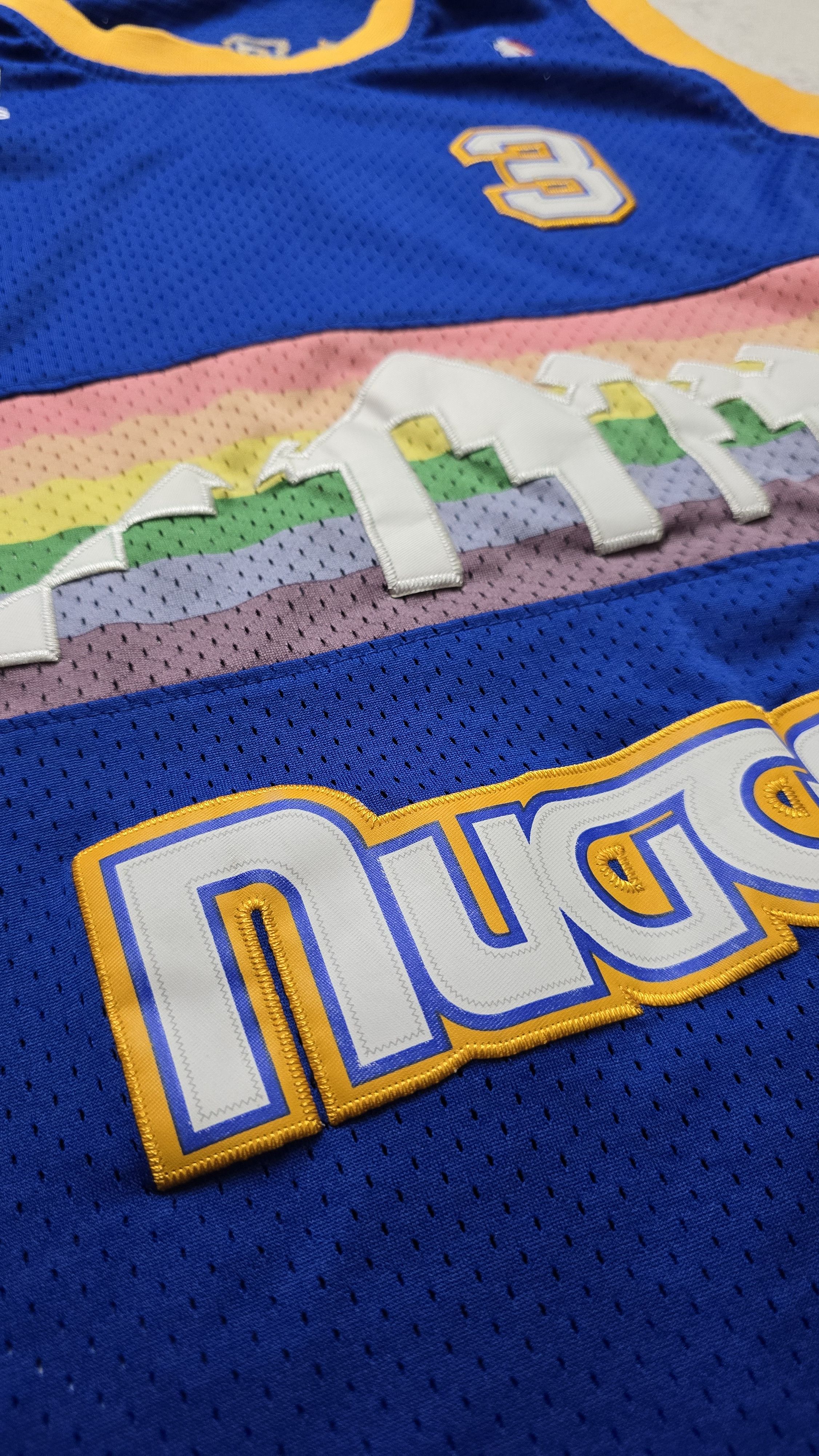 Adidas Denver Nuggets Iverson #3 Hardwood Classics Sewn Jersey Size US M / EU 48-50 / 2 - 11 Thumbnail