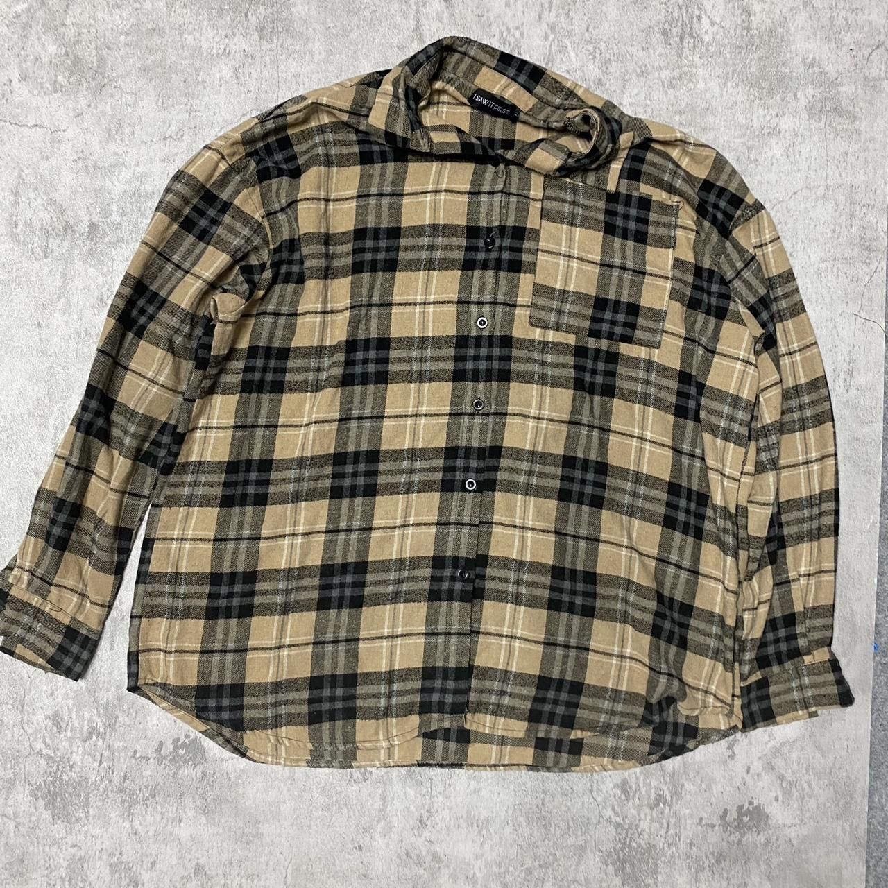 Other Tan and black flannel shirt with a relaxed fit #flannel Size US XS / EU 42 / 0 - 1 Thumbnail