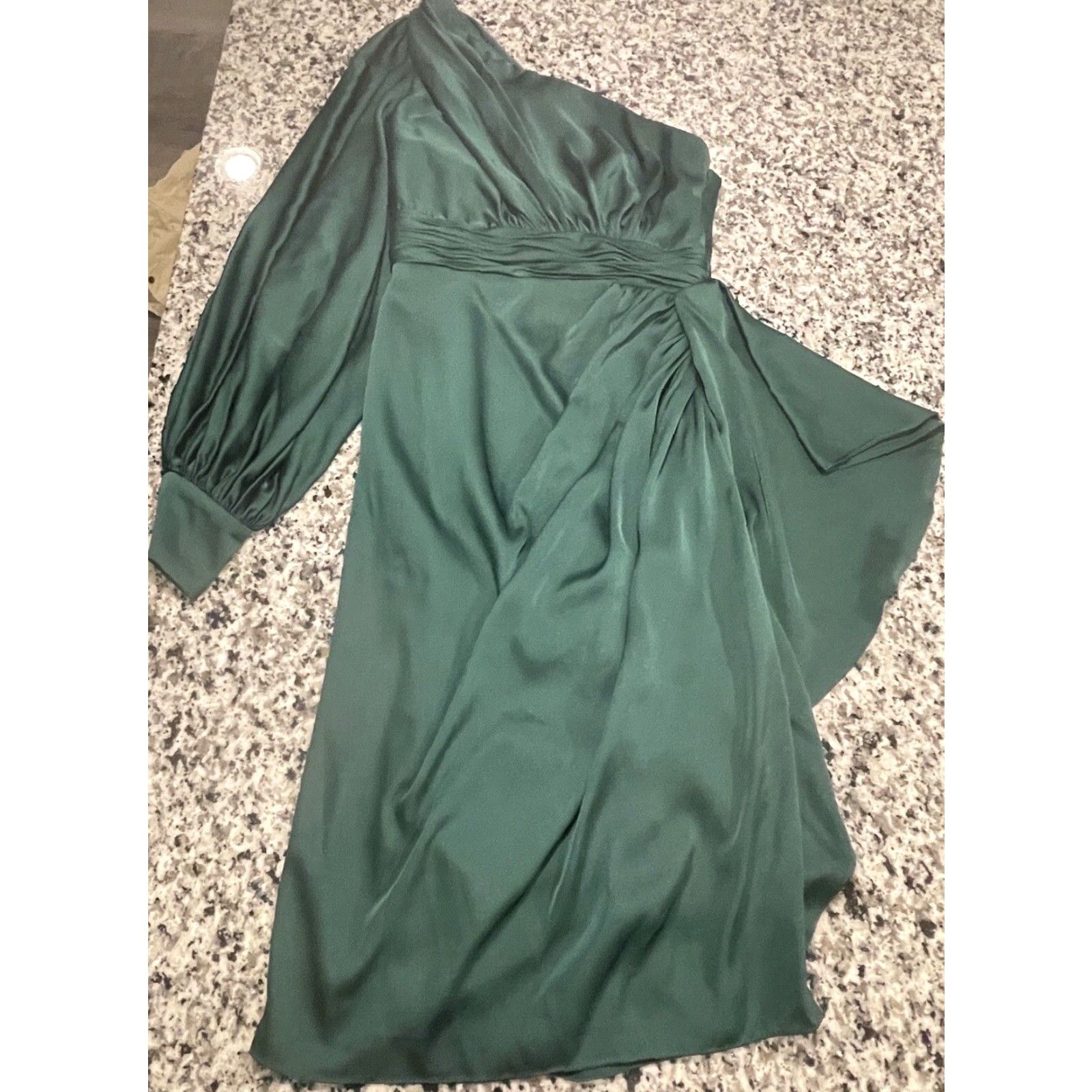 Mac Duggal VINTAGE Ieena For Mac Duggal Satin One Sleeved Cocktail Dress Size 0 Size XS / US 0-2 / IT 36-38 - 2 Thumbnail