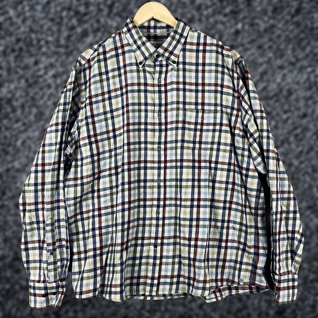 Peter Millar Peter Millar Shirt Mens XL Check Sutton Cotton Sport Button Crown Sutton 165 Size US XL / EU 56 / 4 - 1 Thumbnail
