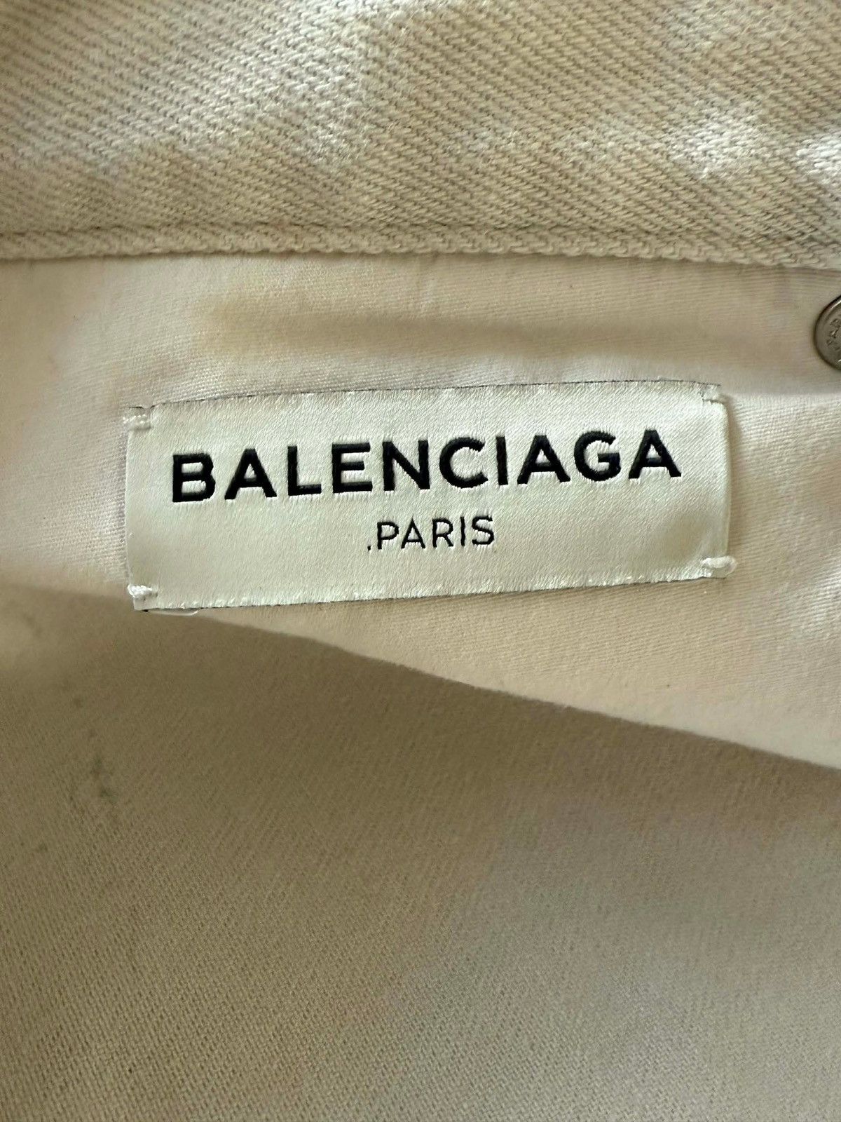 Balenciaga Balenciaga FW14 Cracked Paint Denim Pants Size US 31 - 9 Thumbnail
