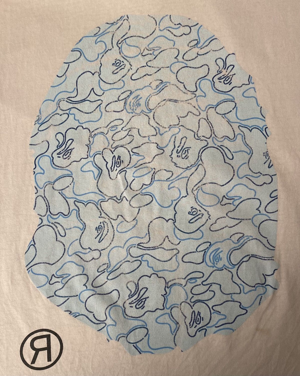 Bape A Bathing Ape Bape XL T-Shirt Baby Blue Camo Ape Head Size US XL / EU 56 / 4 - 5 Thumbnail
