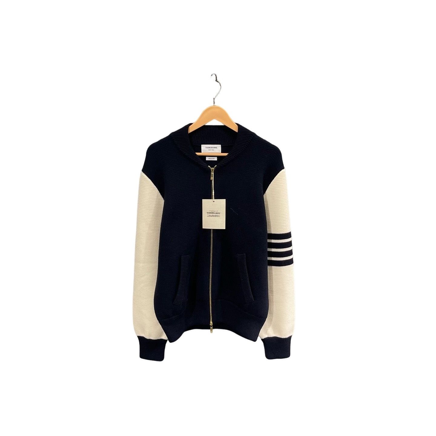 Thom Browne Thom Browne 4-Bar Wool Knit Bomber Size 2 Size US M / EU 48-50 / 2 - 1 Thumbnail