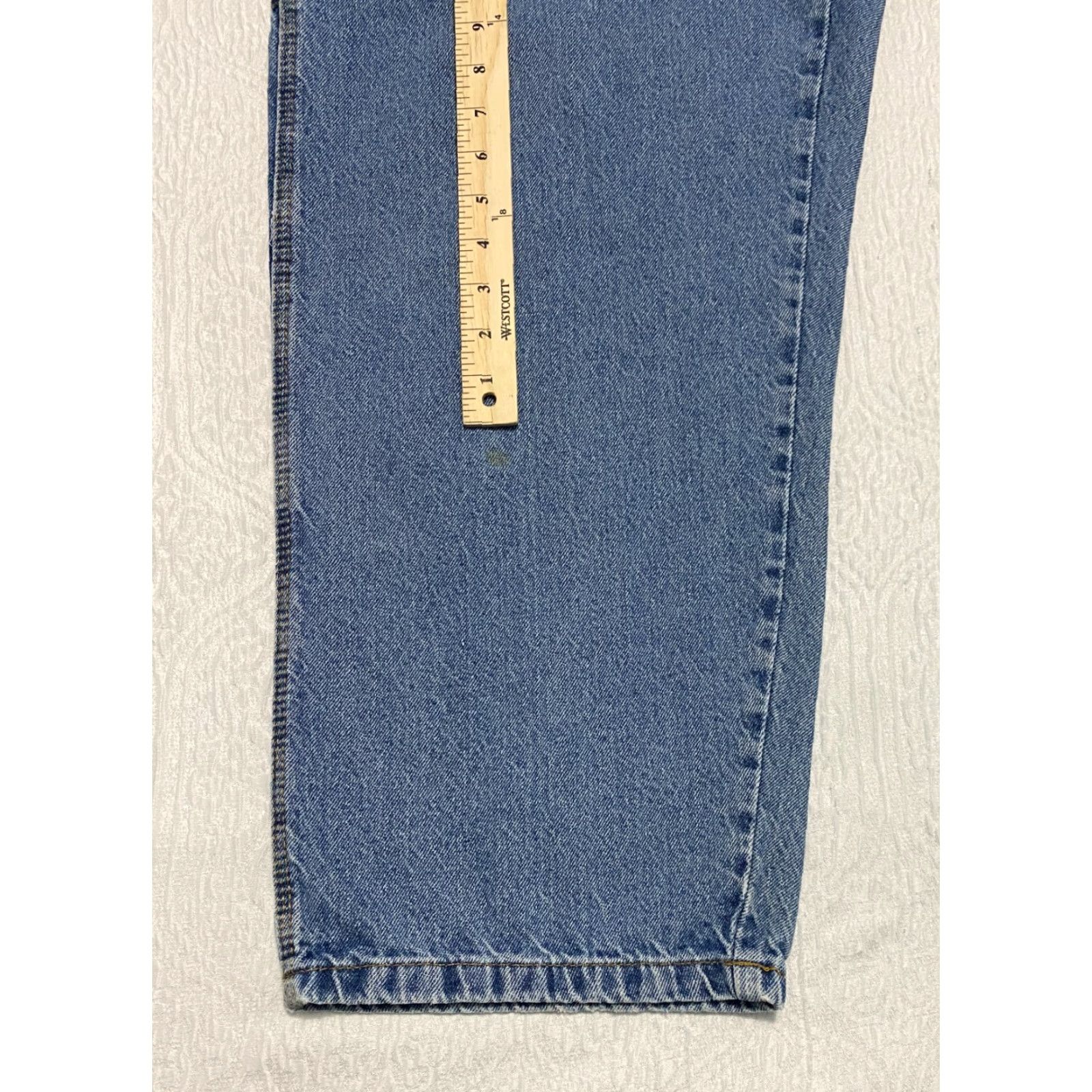 Denime Rugged Wear Jeans 40x29 Blue Denim Men's Relaxed High Rise 40 Inseam 29in Button Zip Pocket 100% Cotton Regular Size US 40 / EU 56 - 3 Thumbnail
