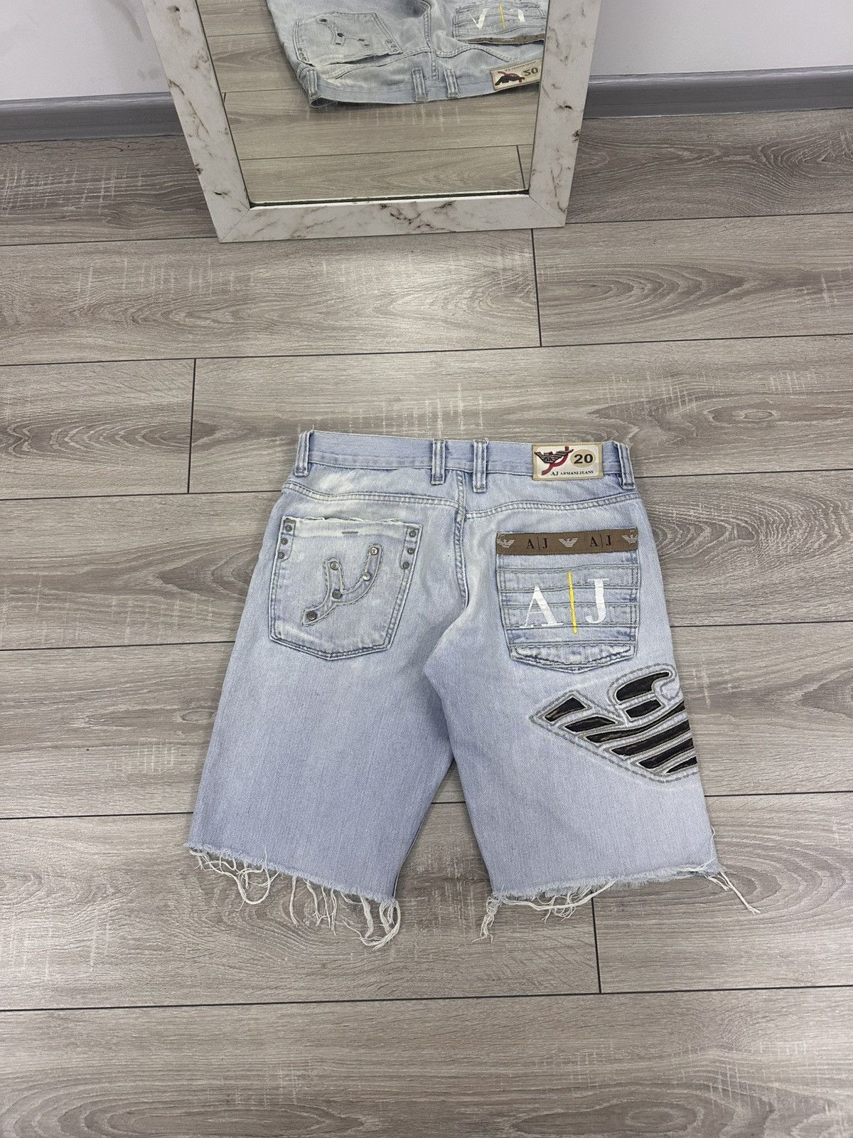 Armani Armani Jeans Vintage Big Logo Y2K Shorts Size US 32 / EU 48 - 1 Thumbnail