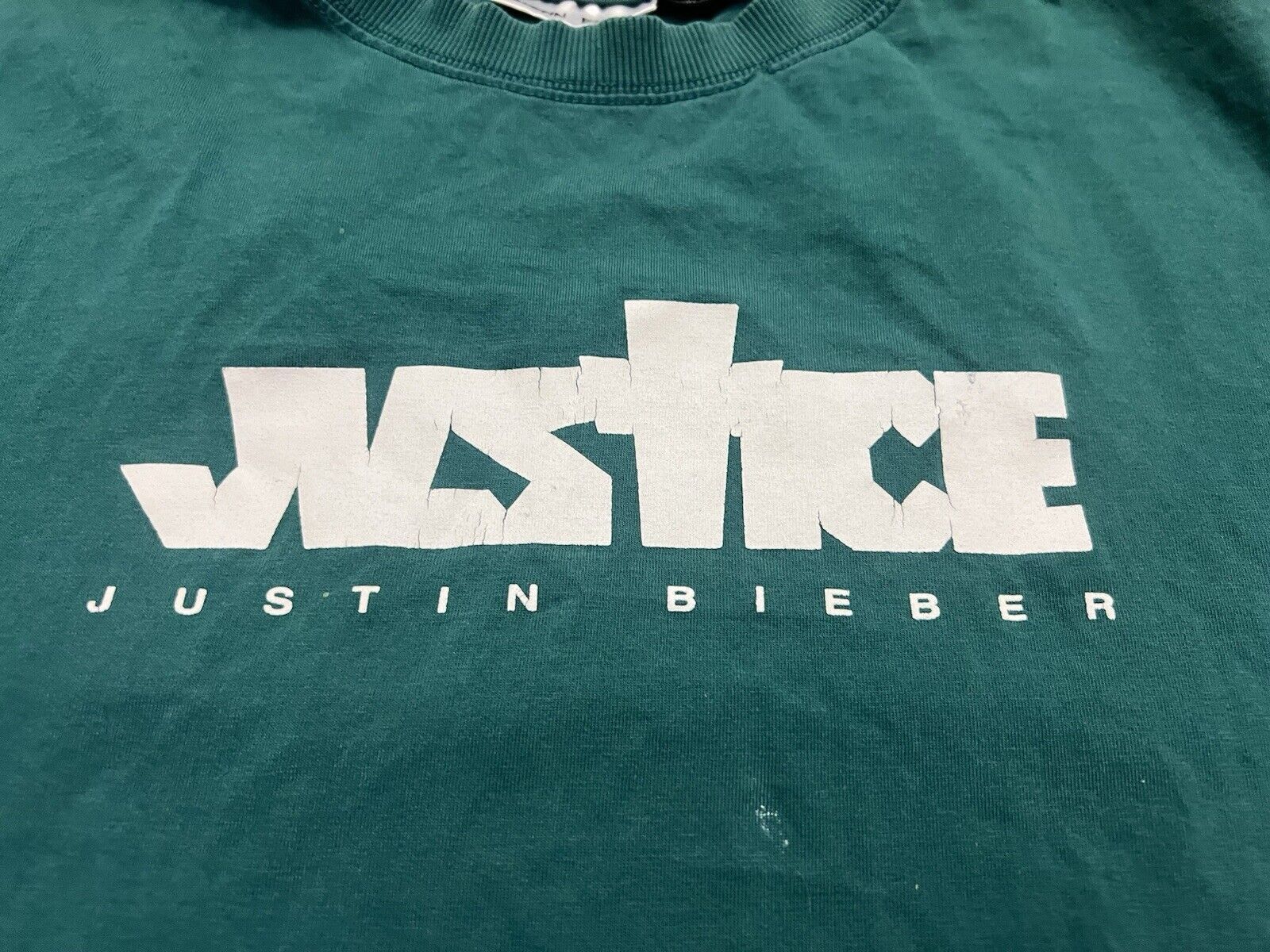 Justin Bieber Men's Justin Bieber T-Shirt Green Justice XXL Y2K Tour Size US XXL / EU 58 / 5 - 4 Thumbnail