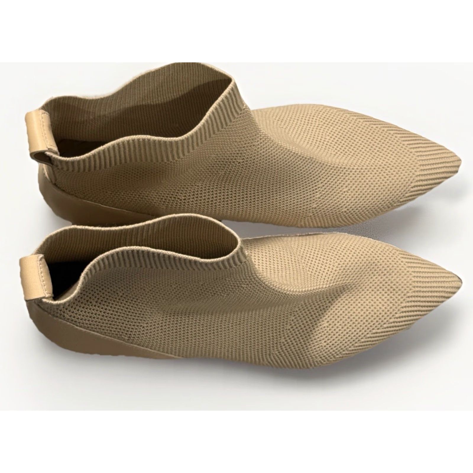 Everlane Everlane The Glove Boot Cream 9.5 Women's Stretch Rib Knit Ankle Bootie Size ONE SIZE - 6 Thumbnail