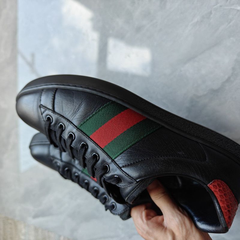Gucci Gucci Ace Striped Low-Top Sneakers for Men - Size US 9.5 / EU 42-43 - 7 Thumbnail