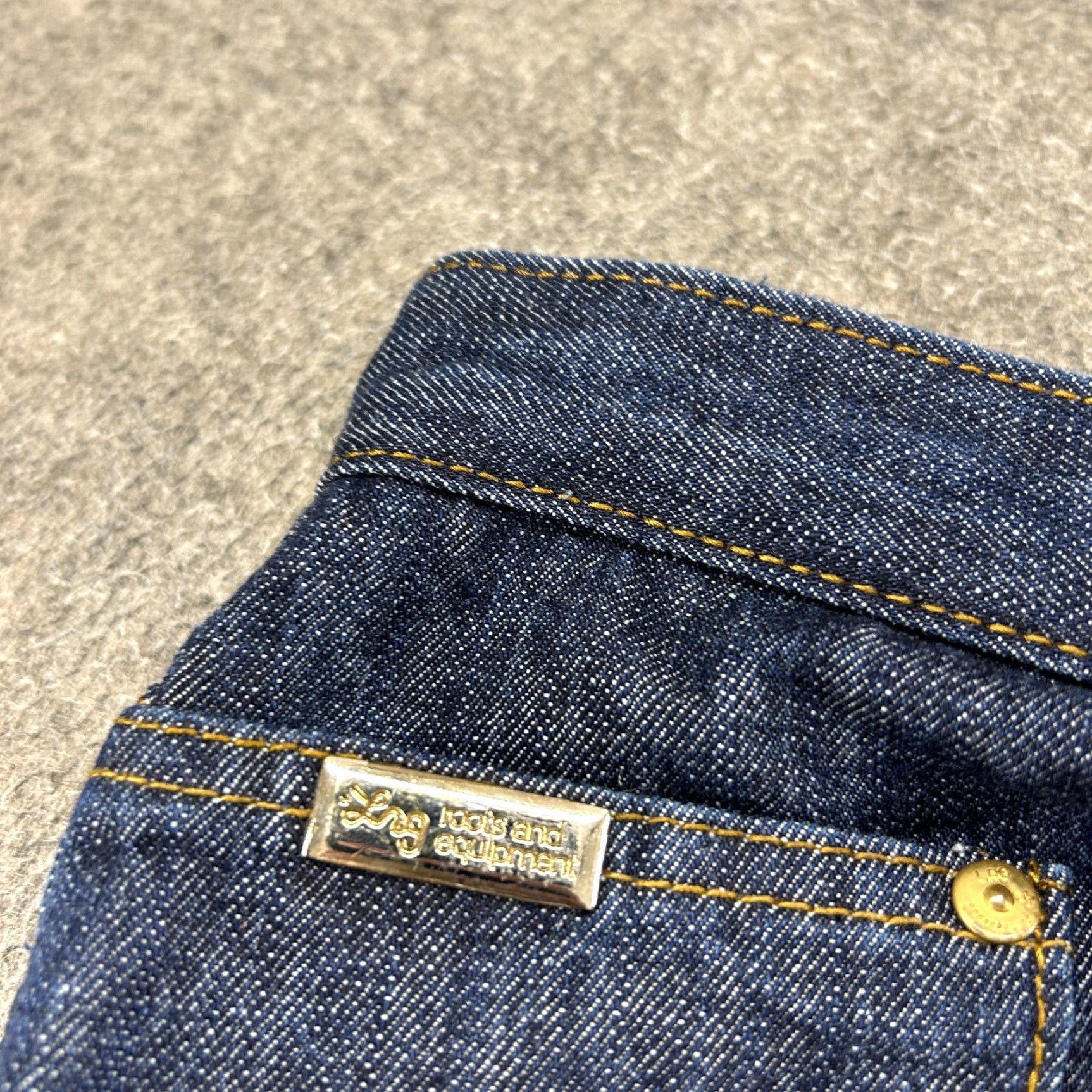 Denime VINTAGE LRG Shorts Mens 38 Blue Denim Jean Jorts Dark Wash Embroidered Baggy Y2K Size US 38 / EU 54 - 3 Thumbnail