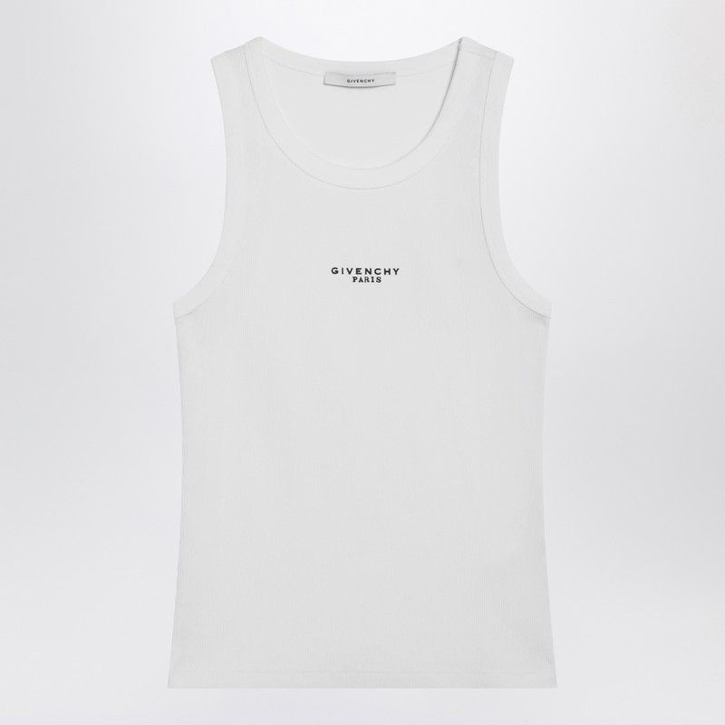Givenchy Givenchy White Slim-Fit Tank Top With Logo Size L / US 10 / IT 46 - 1 Thumbnail