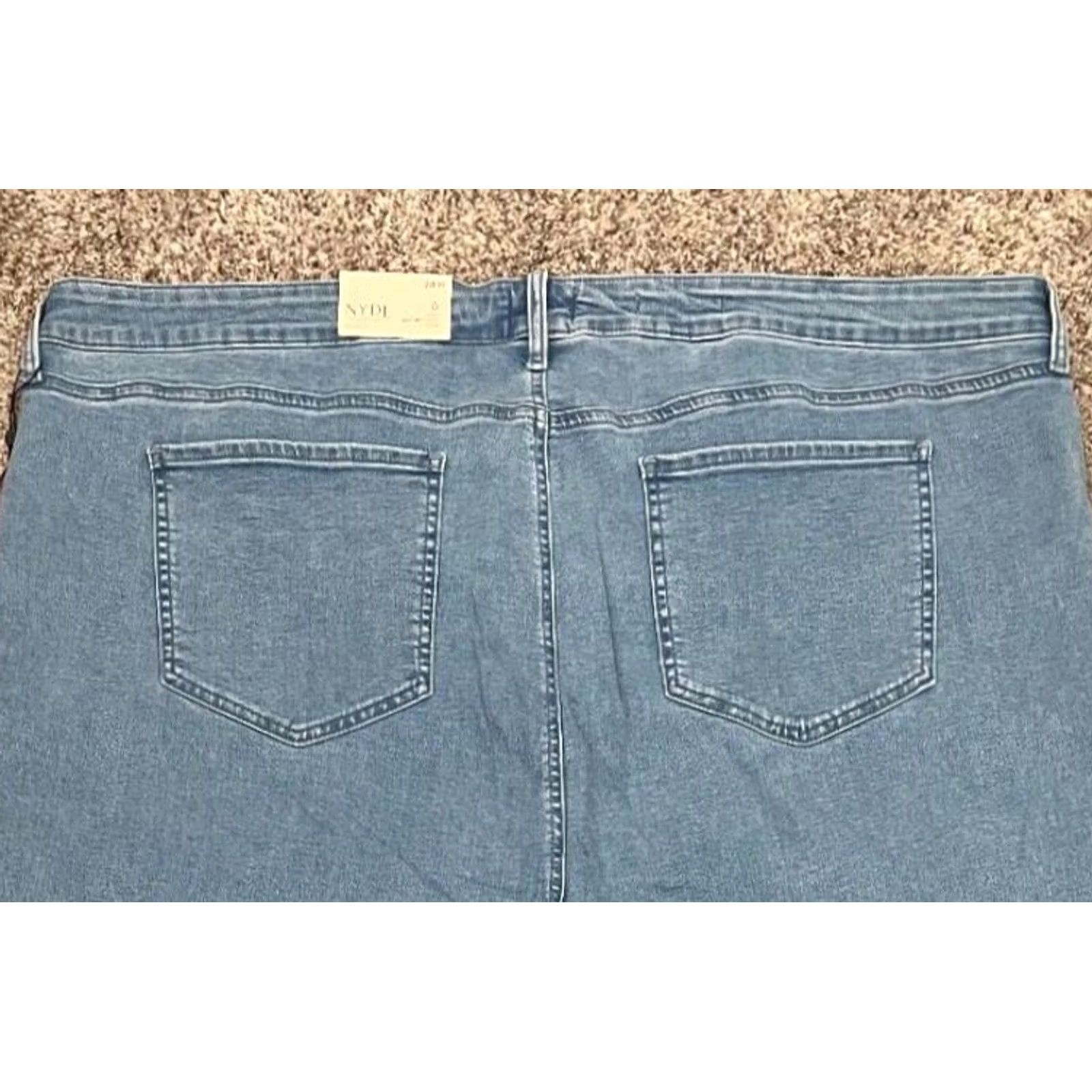 NYDJ NYDJ Jeans Women's 28W Light Blue Ami Skinny Ankle Exposed Button Fly Stretch Sequin? Size 28" / US 6 / IT 42 - 5 Thumbnail