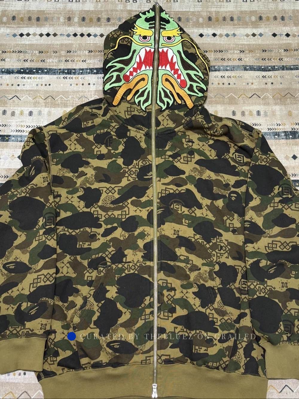 Bape Multi Camo Monster Embroidered Zip-Up Hoodie Size US XL / EU 56 / 4 - 1 Thumbnail