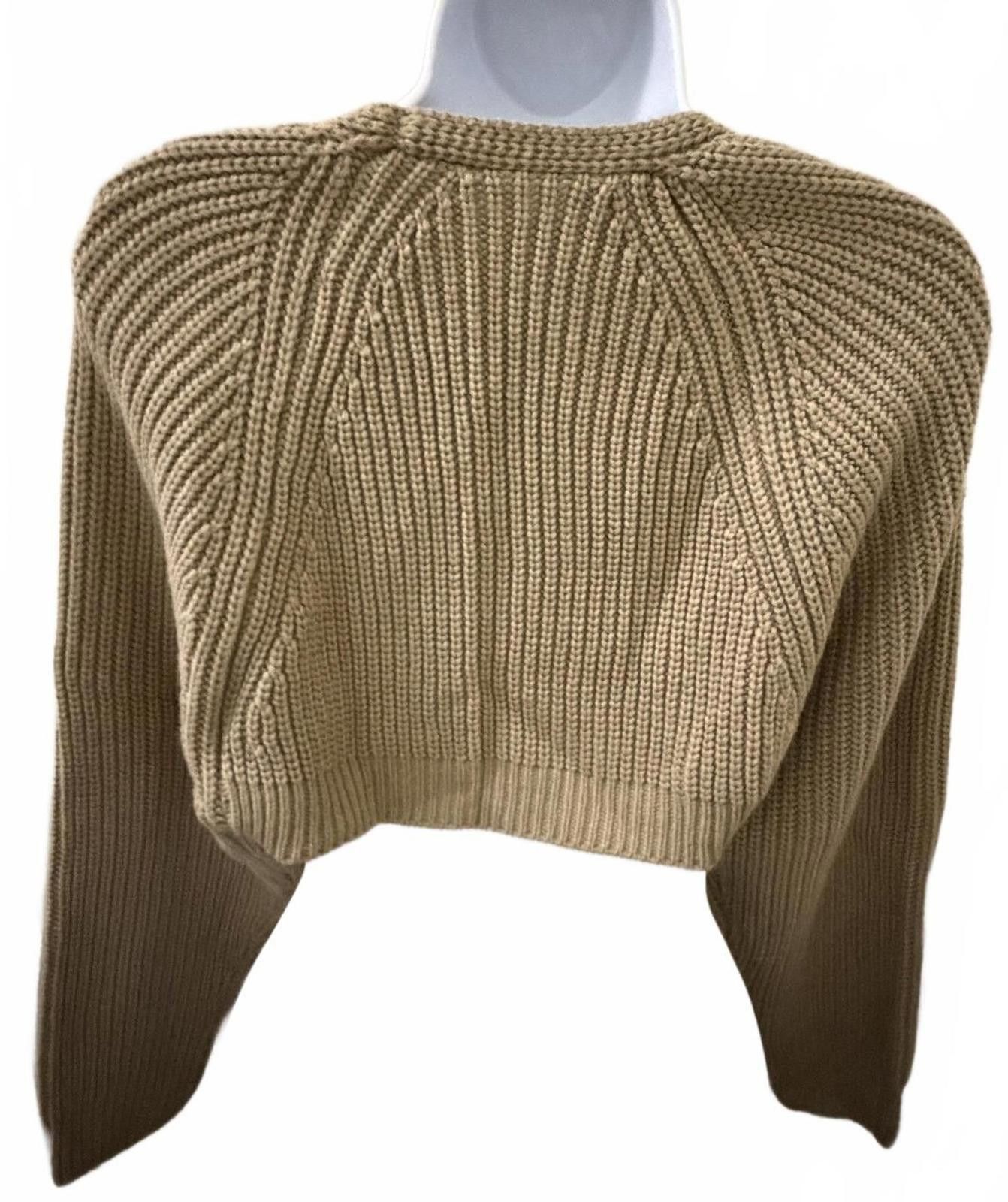 Other Chunky Knit Shrug Sweater in Tan (X-SMALL) Size XS / US 0-2 / IT 36-38 - 2 Thumbnail
