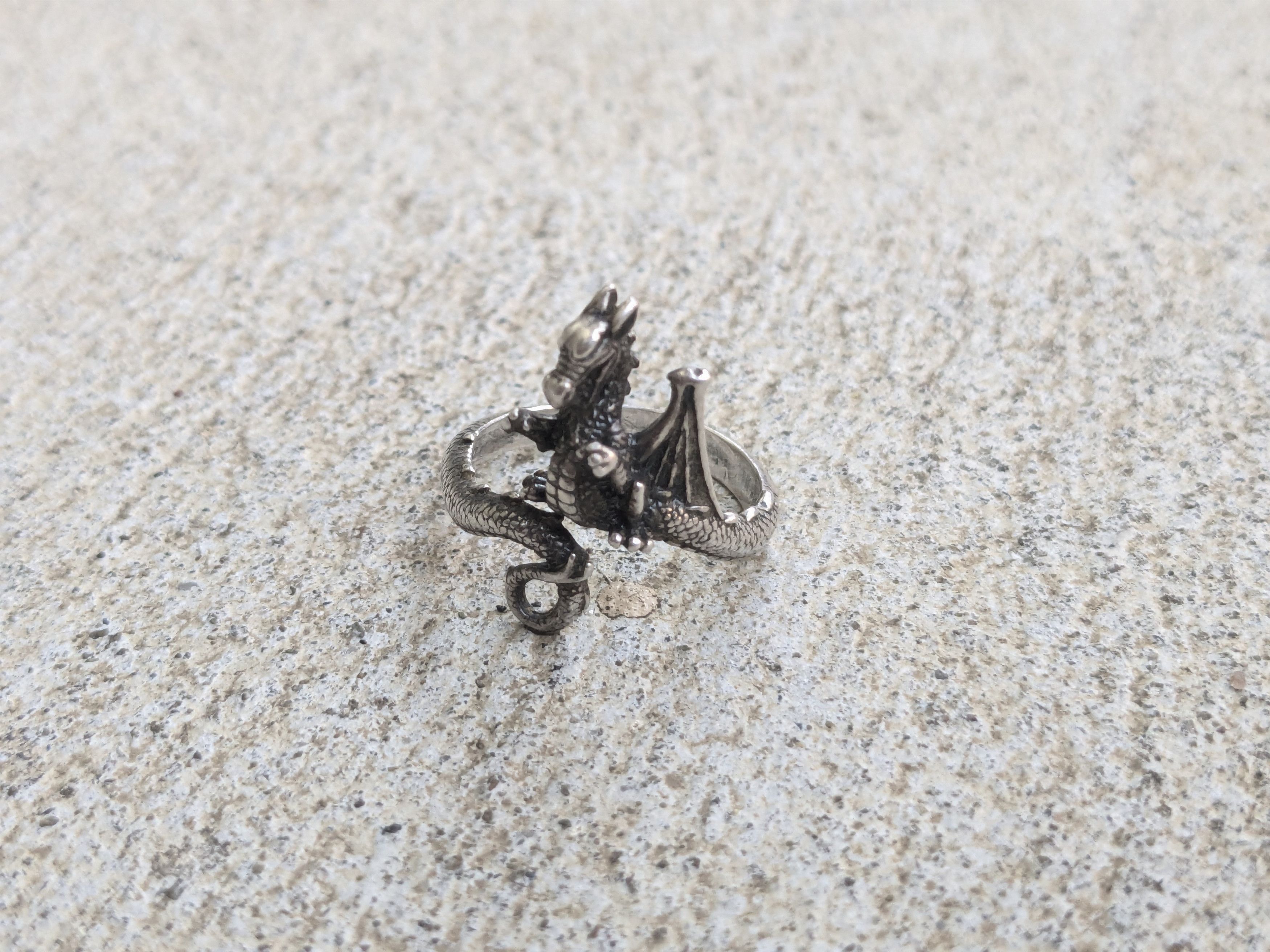Jewelry Vintage Sterling Silver Ring Dragon 9 Shube Dakota West Size ONE SIZE - 3 Thumbnail