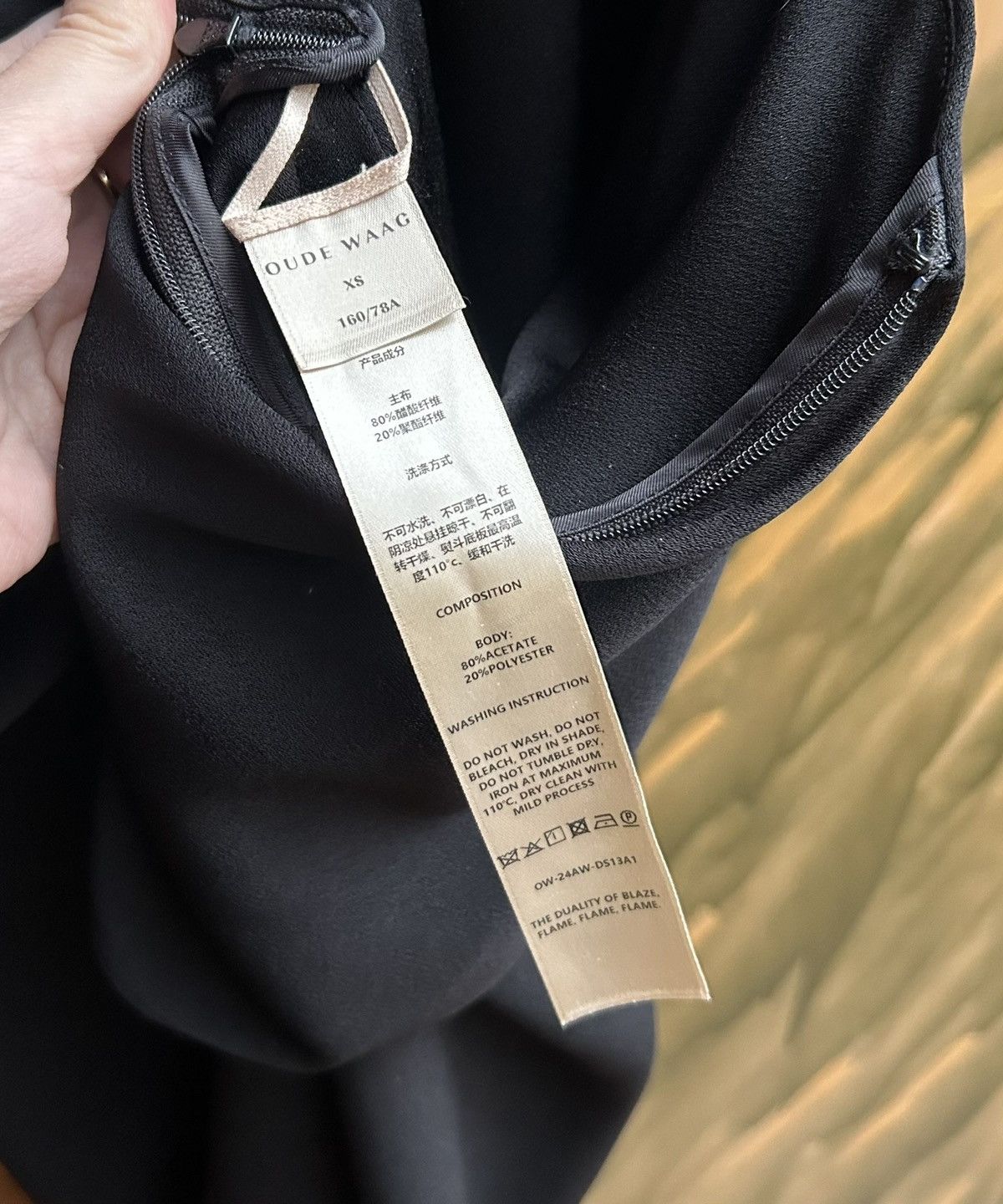Handmade Oude Waag Halter Maxi Dress Black Layered Draped Backless Size XS / US 0-2 / IT 36-38 - 13 Thumbnail