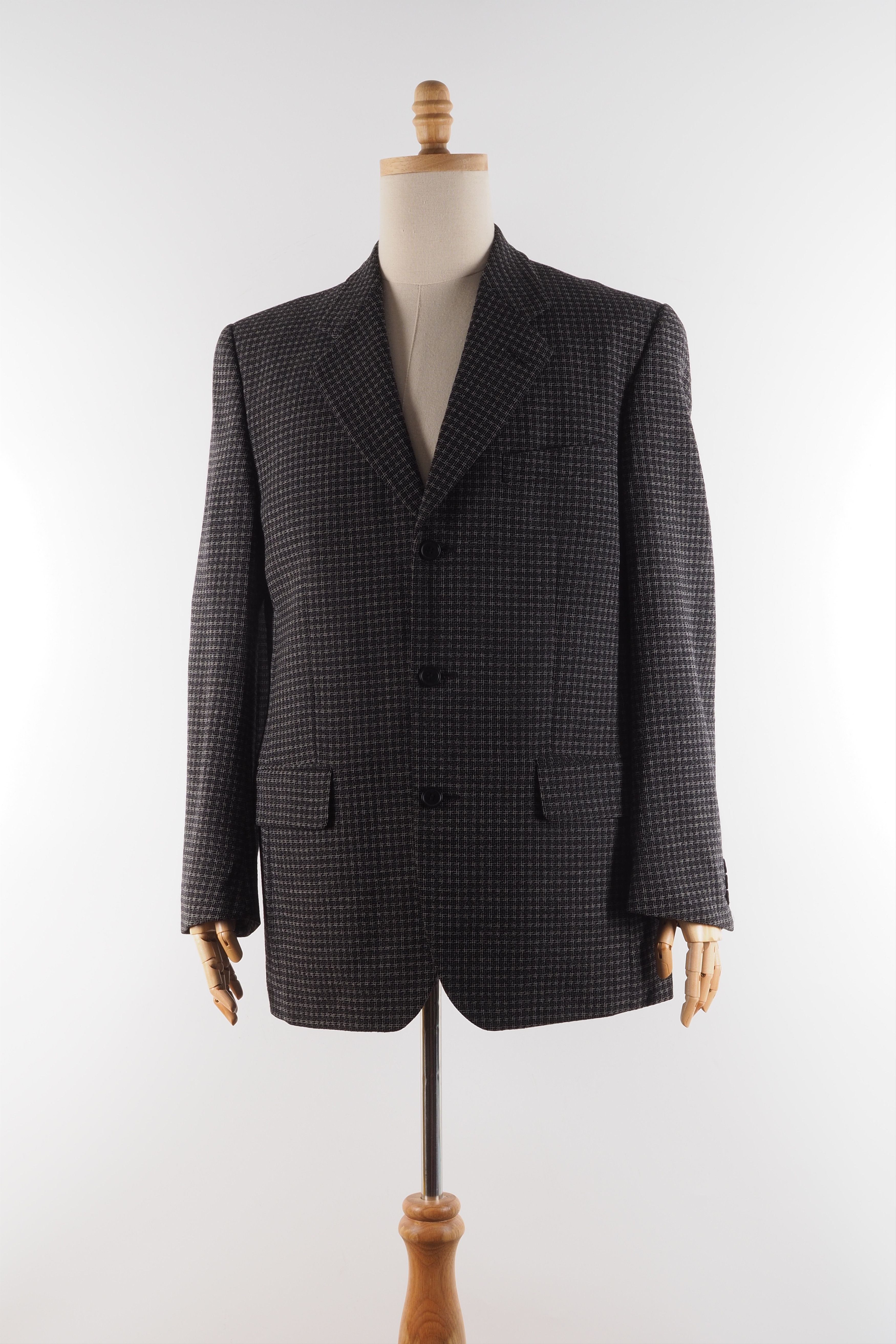 Kenzo × Vintage Kenzo Homme Vintage Gray Wool Sport Coat Blazer Jacket Size 40R - 3 Thumbnail