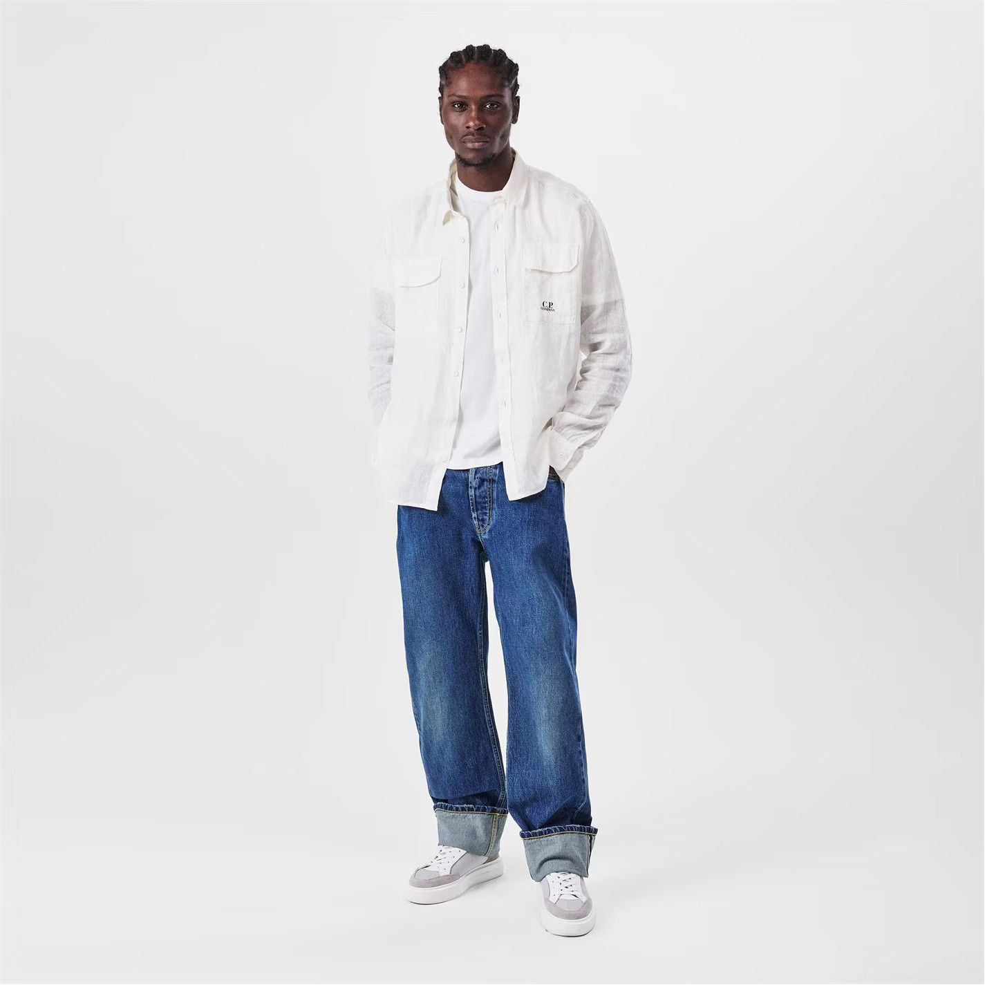 C.P. Company o1g2r1mq0426 Long Sleeve Shirt in White Size US L / EU 52-54 / 3 - 5 Thumbnail