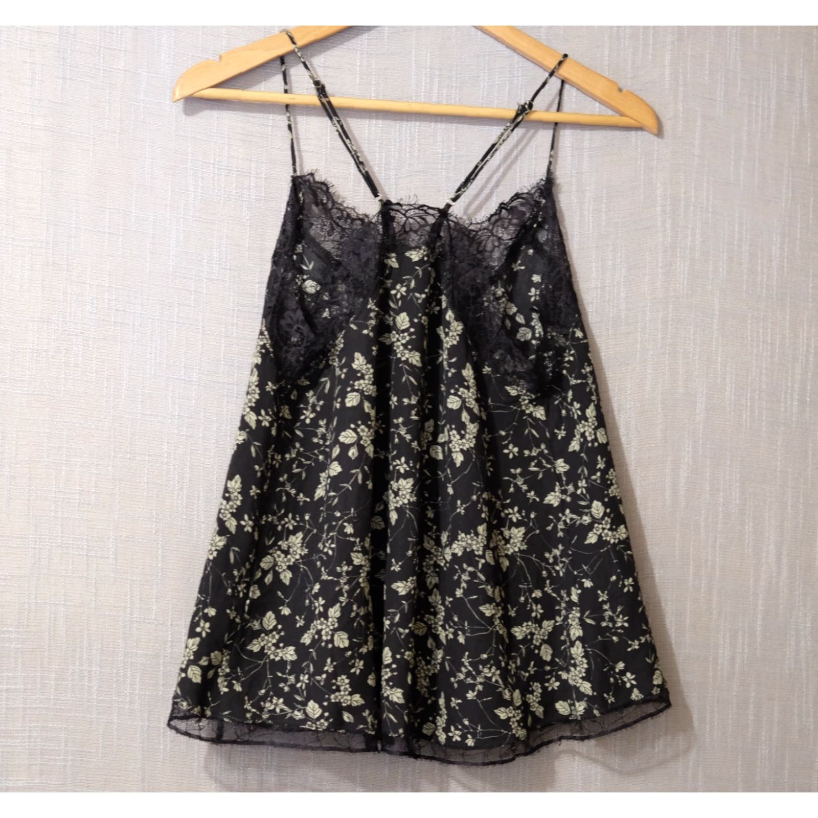 Vintage EUC Reset by Jane Lace trim Spaghetti Strap Cami Top Floral Women's M #H85-8 Size M / US 6-8 / IT 42-44 - 4 Thumbnail