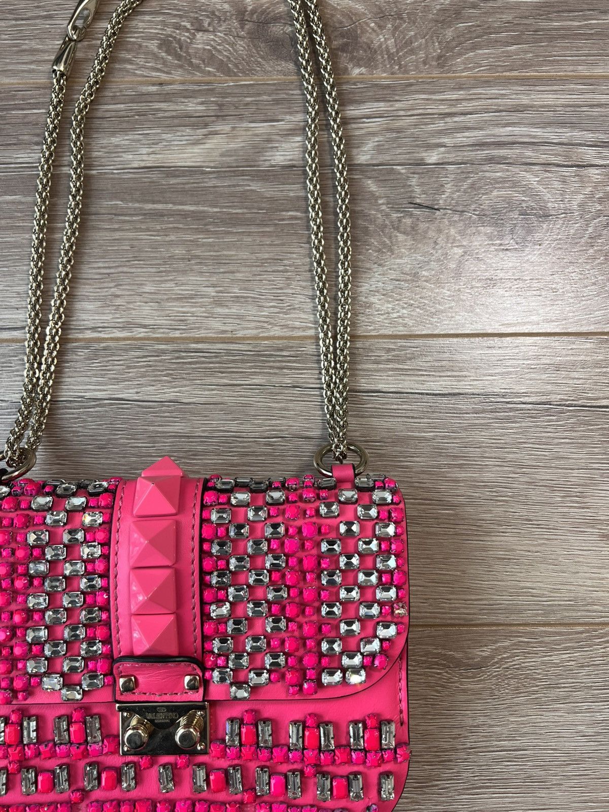 Valentino Valentino Garavani Rockstud Spike Crystal Shoulder Bag Size ONE SIZE - 4 Thumbnail