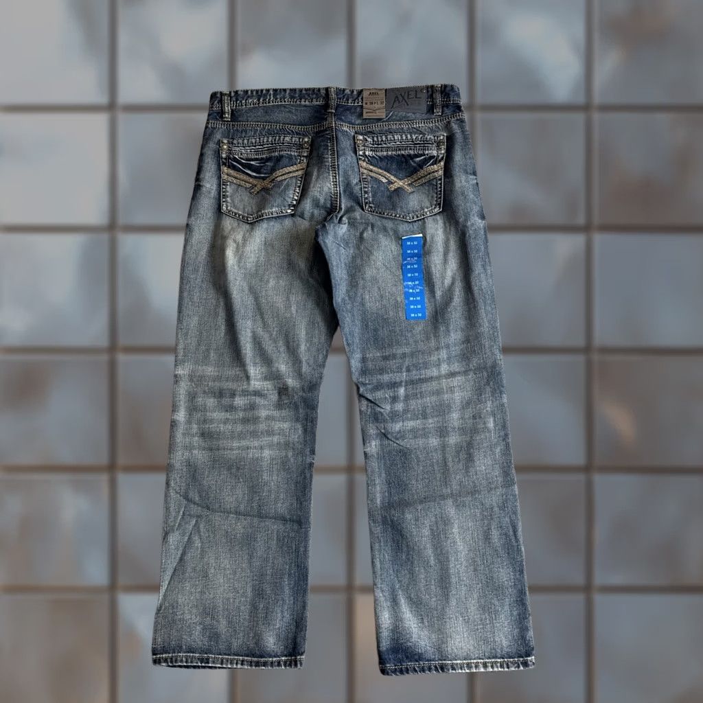 Vintage VINTAGE Axel Jeans Men’s Size 38x32 Blue Straight Embroidered Y2K 00s BNWT Style Size US 38 / EU 54 - 1 Thumbnail