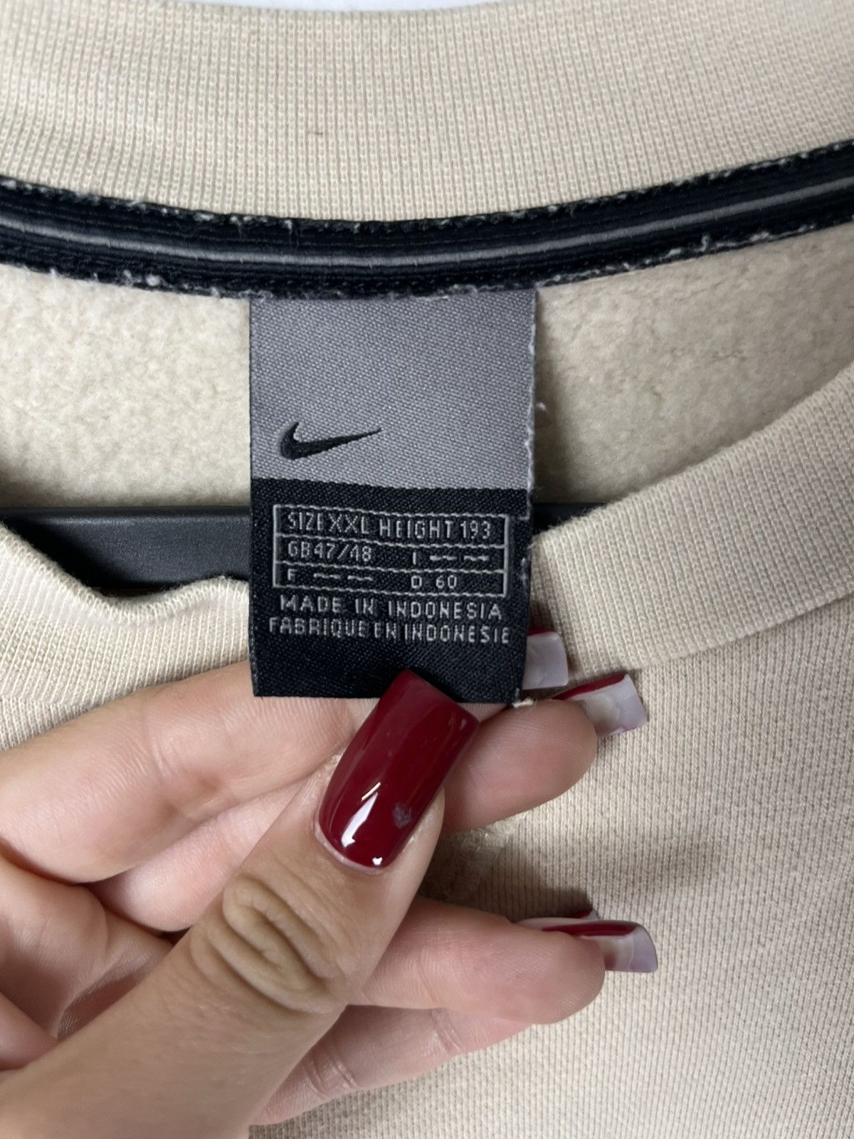 Nike × Vintage Nike vintage Biege big Logo 1971 Sport Sweatshirt Man Size US XXL / EU 58 / 5 - 2 Thumbnail