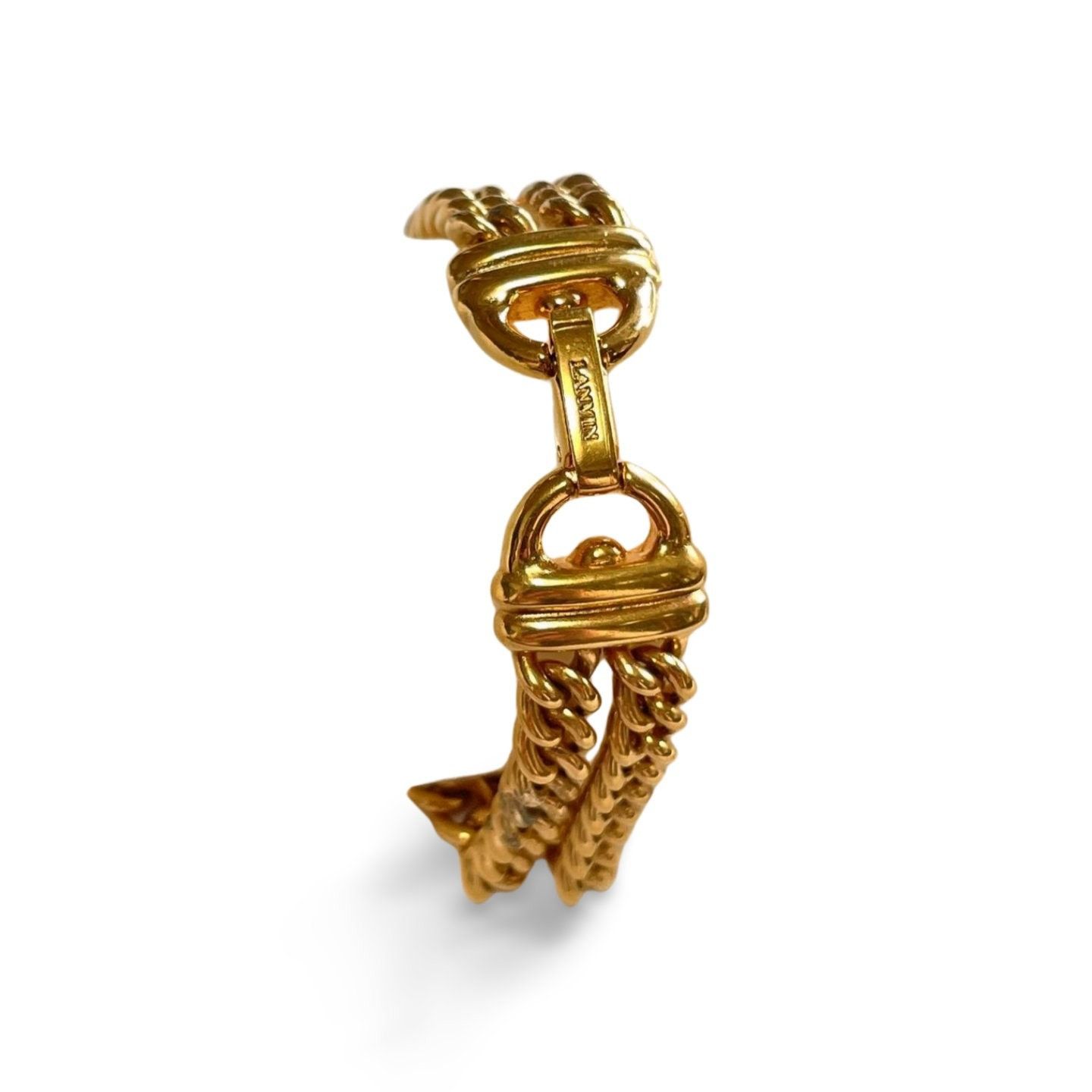 Lanvin Vintage Lanvin double golden chain bracelet with gunmetalic Size ONE SIZE - 8 Thumbnail