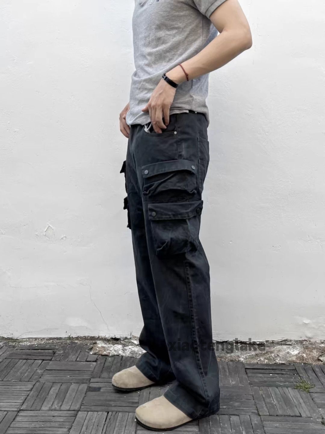 Designer × Japanese Brand × Vintage washed faded outdoor work military flared cargo pants Size US 34 / EU 50 - 5 Thumbnail