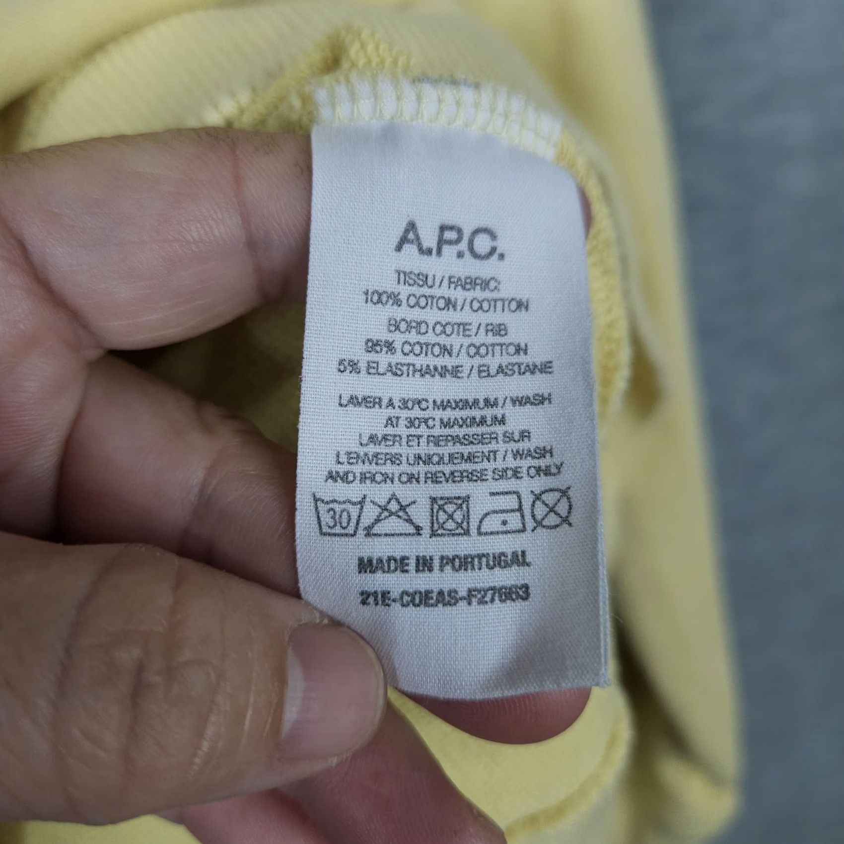 A.P.C. VINTAGE A.P.C Yellow Pullover Logo Womens Sweatshirt M Size M / US 6-8 / IT 42-44 - 7 Thumbnail