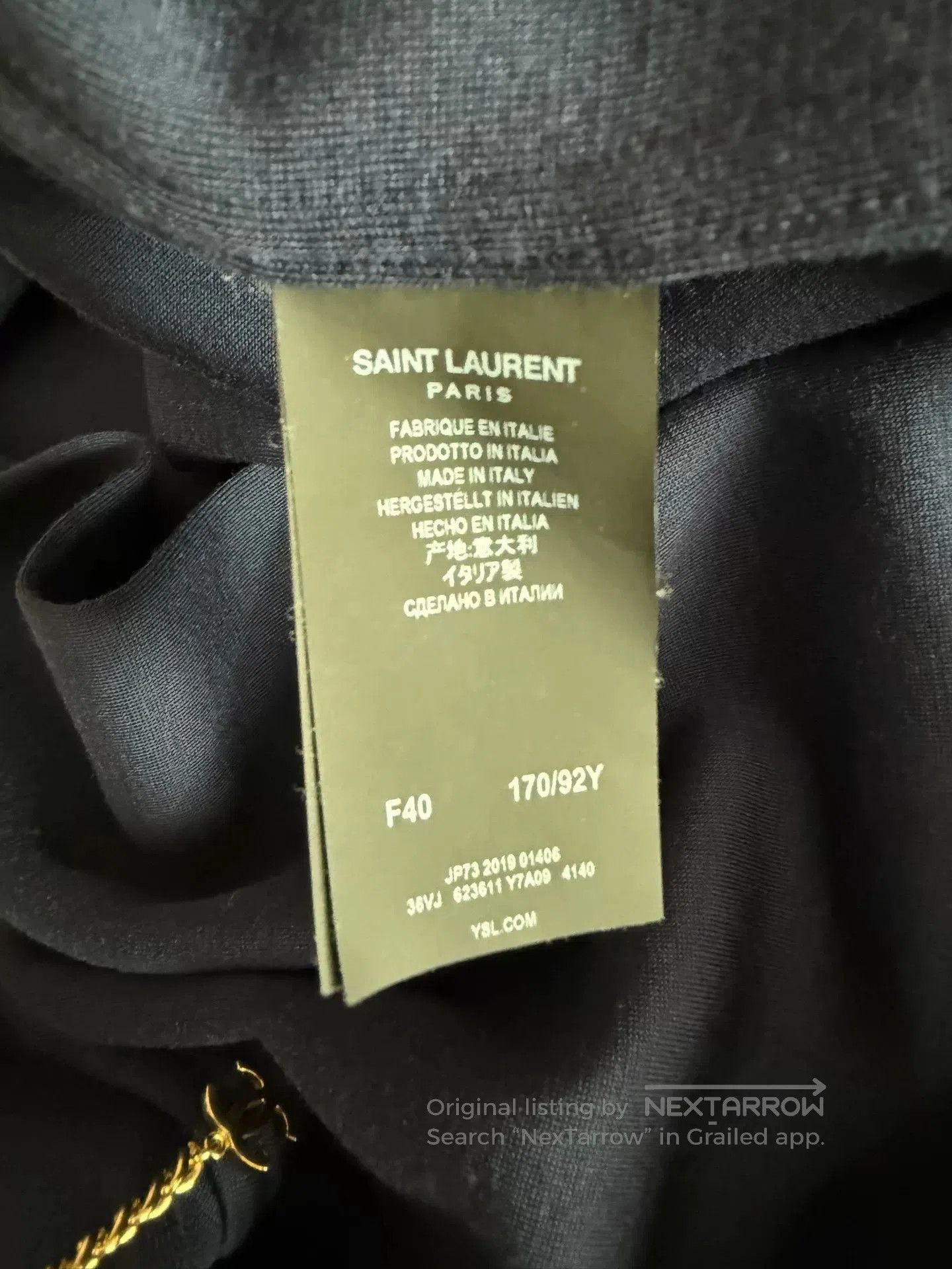 Yves Saint Laurent YSL Logo Embroidered Shirt Jacket. Size S / US 4 / IT 40 - 6 Thumbnail