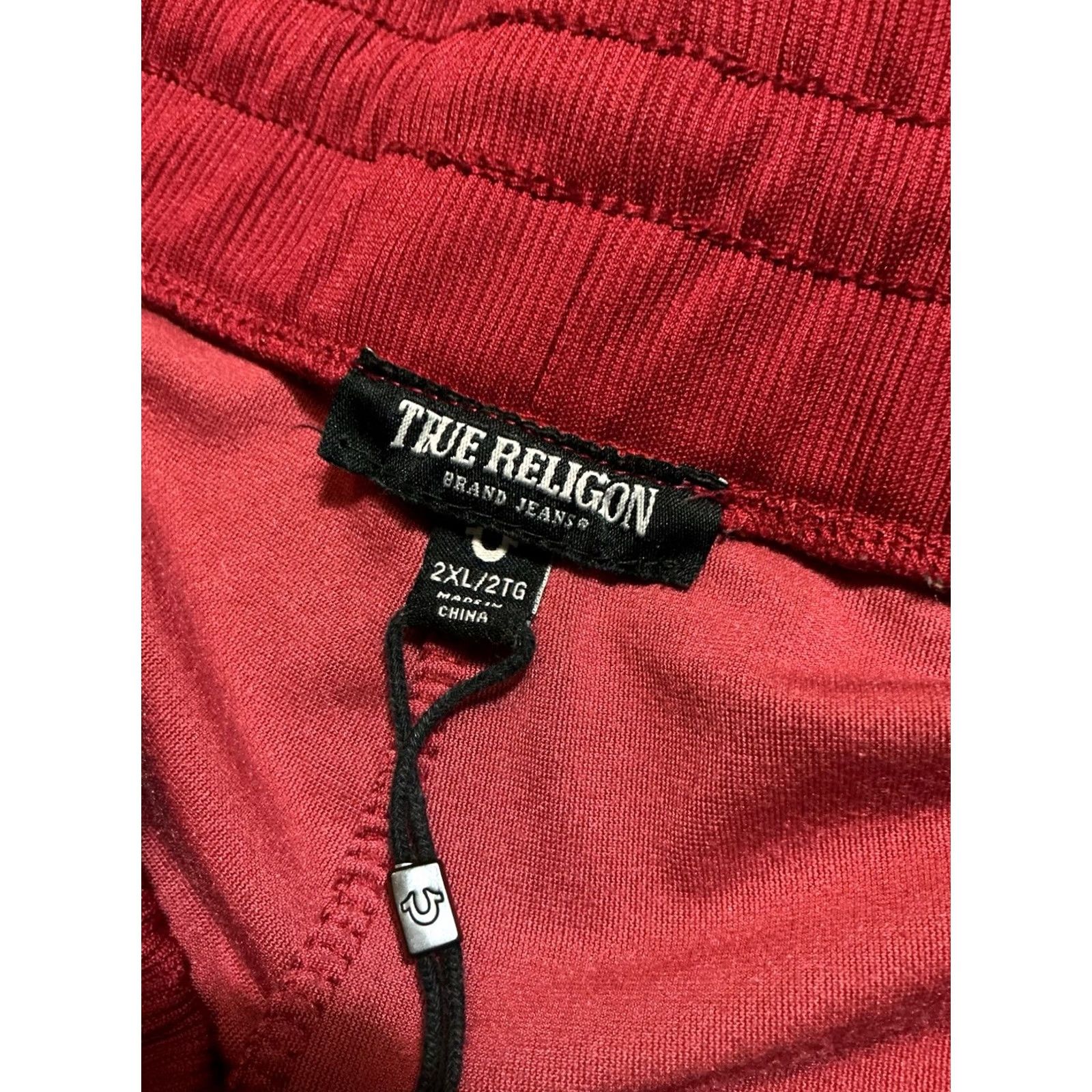 True Religion VINTAGE True Religion Red Dahlia Velour Jogger Track Pants HS Horseshoe Circle Logo 2XL Mens Size US 39 - 4 Thumbnail