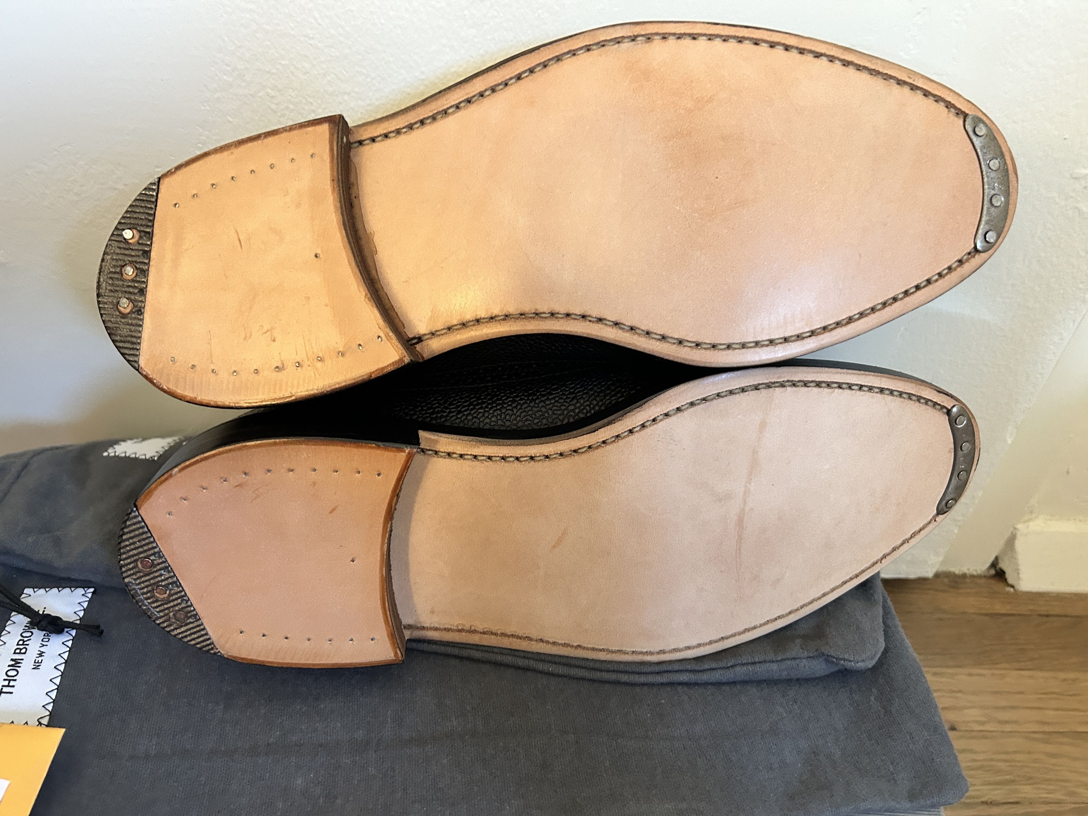 Thom Browne Thom Browne Black Leather Sole Longwing Derbys Size US 10 / EU 43 - 6 Thumbnail