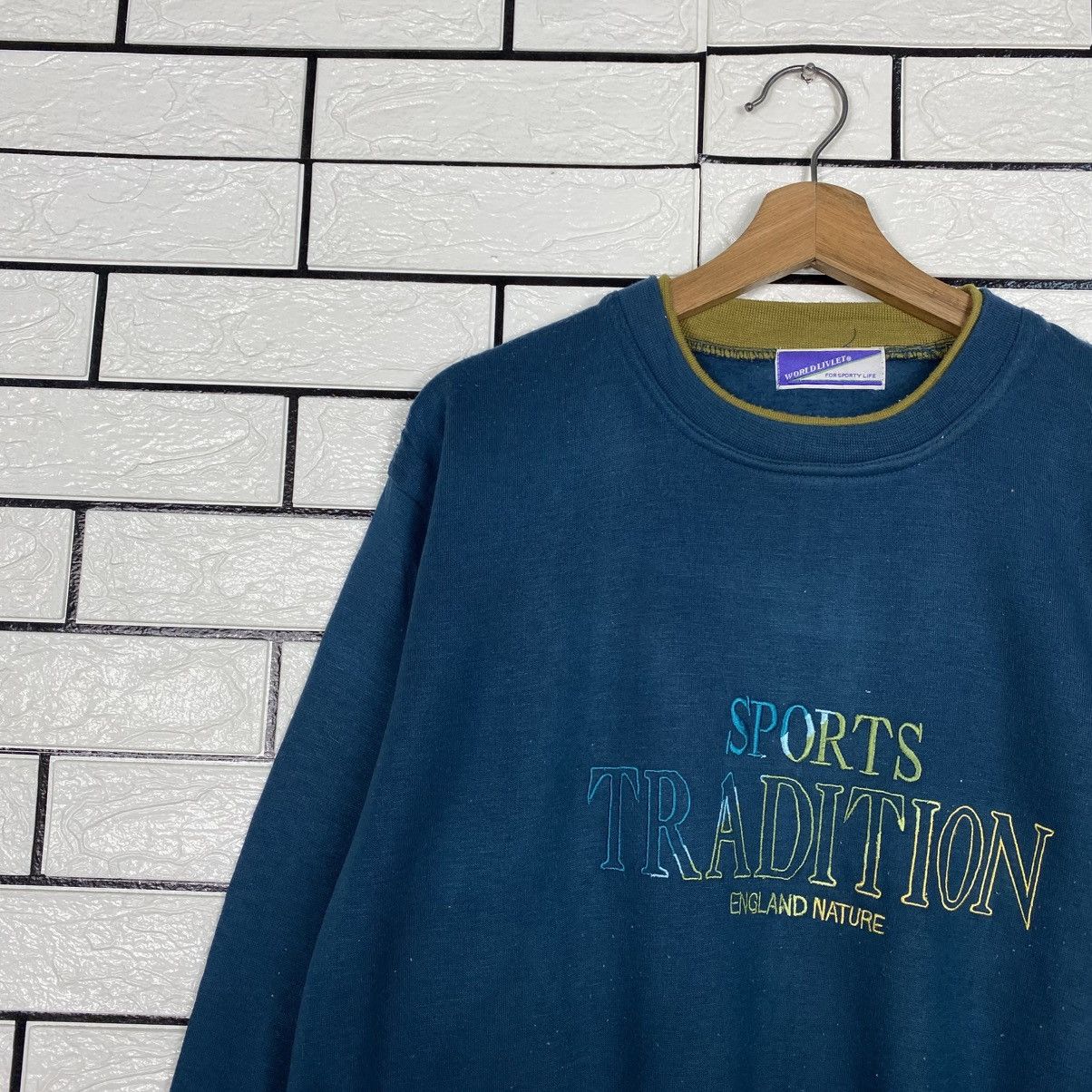 Japanese Brand 📌Vintage Sweatshirt Sports Tradition England Nature Logo Size US M / EU 48-50 / 2 - 8 Thumbnail