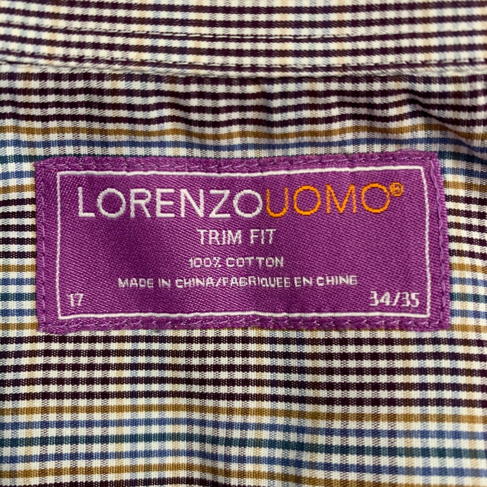 Size XL Multi Color Checkered Cotton Long Sleeve Shirt