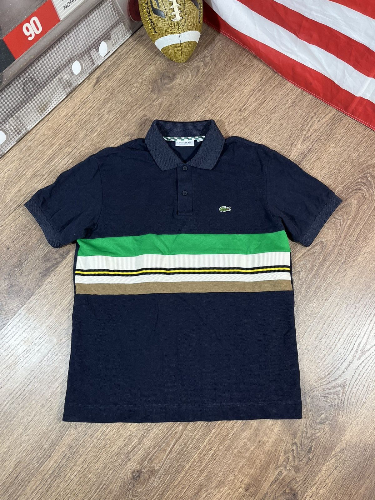 Lacoste Lacoste Made In France Contrast Stripe Polo Size US L / EU 52-54 / 3 - 2 Thumbnail