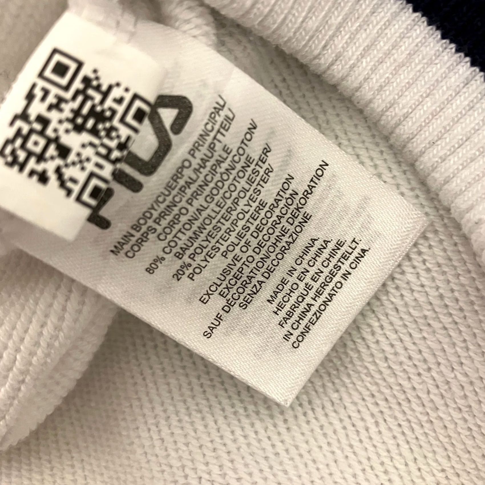 Fila FILA Sweatshirt Mens Large White Logo Crewneck Pullover Sports Size US L / EU 52-54 / 3 - 7 Thumbnail