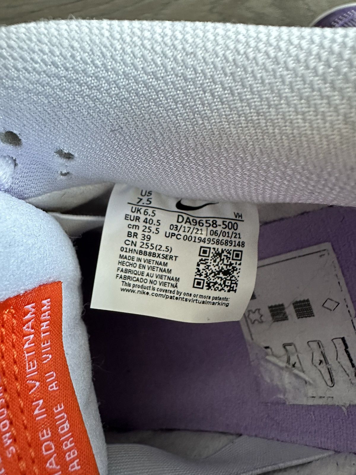 Nike Bleached Lilac Nike SB Size US 7.5 / EU 40-41 - 6 Thumbnail