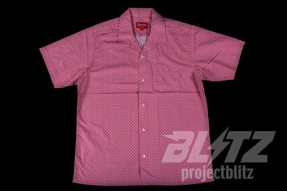 Supreme SS17 SUPREME POLKA DOT S/S WORK SHIRT SHORT SLEEVE PINK M Size US M / EU 48-50 / 2 - 2 Thumbnail