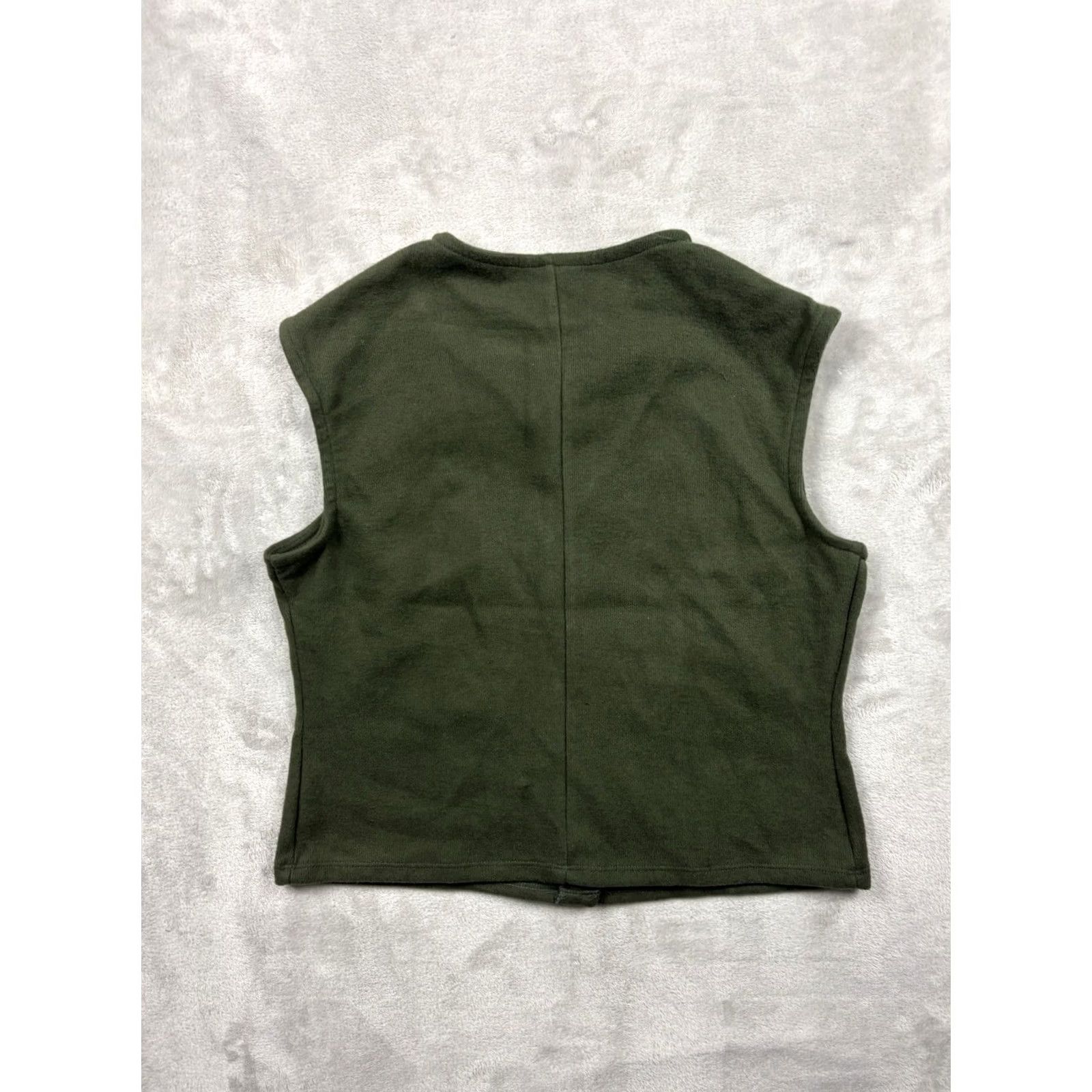 Vintage A New Day Women’s Olive Green Fiber Sleeveless Vest Outdoors Size Medium NWT Size M / US 6-8 / IT 42-44 - 2 Thumbnail