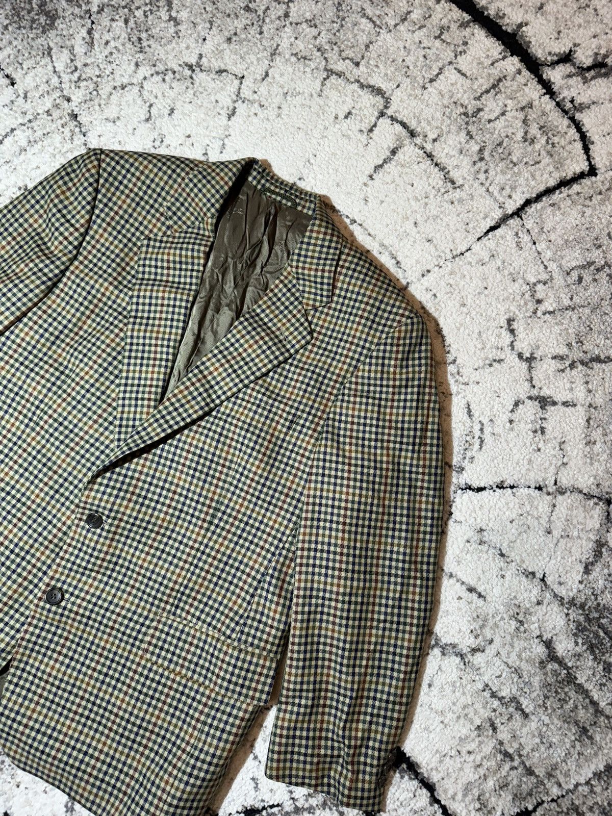 Burberry × Vintage Burberry’s Vintage Plaid Check Blazer Oldmoney Men’s Large Size 44R - 2 Thumbnail
