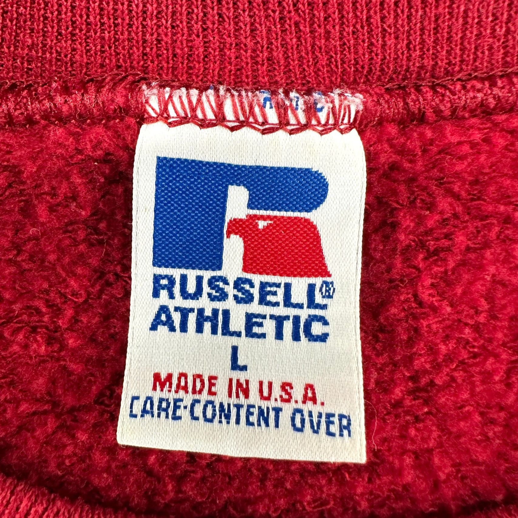 Russell Athletic VINTAGE Russell Sweatshirt Mens L Red Pullover 1/2 Zip Cotton 90s Seattle Reign Sweatshirt Size US L / EU 52-54 / 3 - 4 Thumbnail