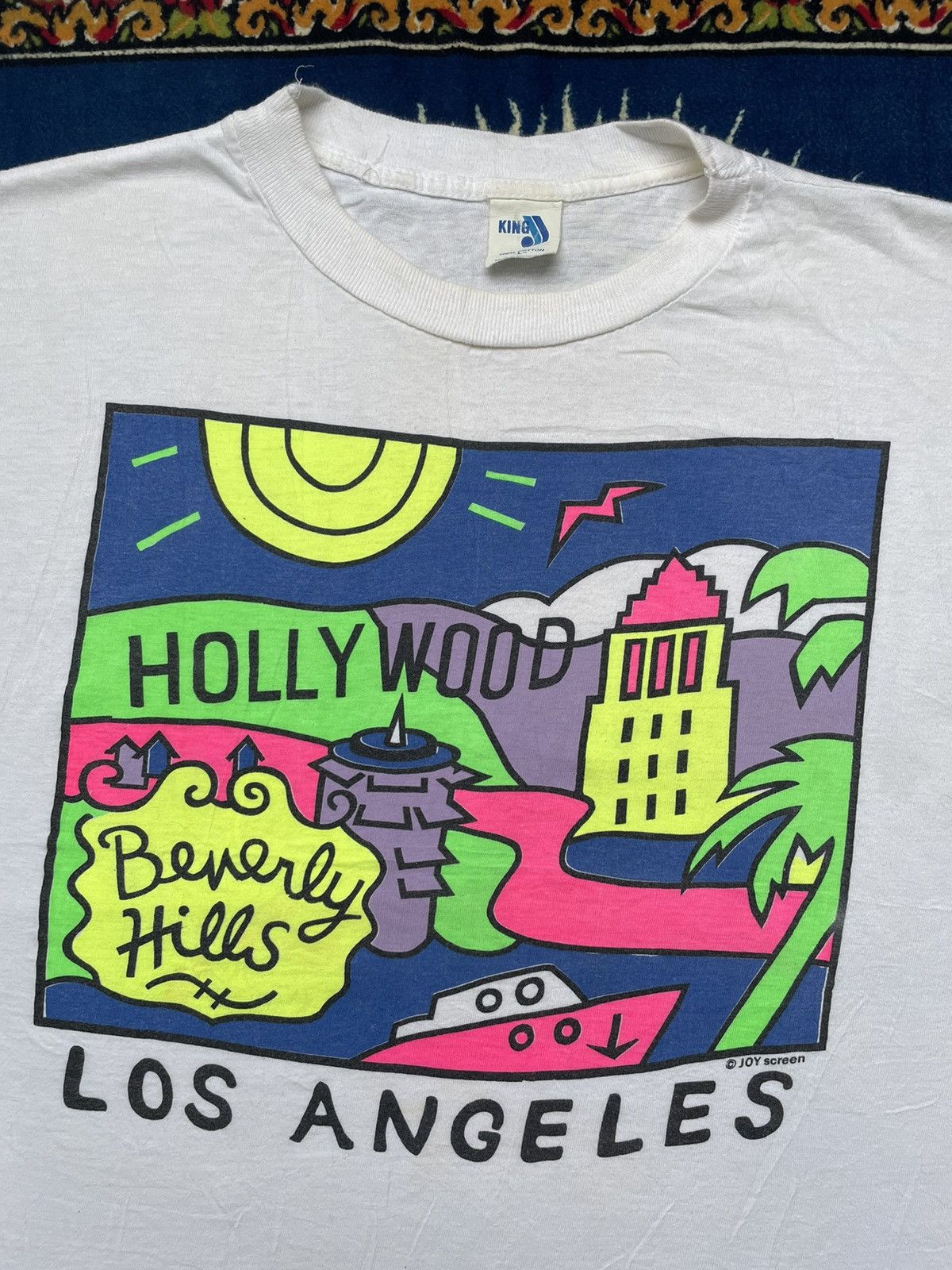 Vintage Vintage Single Stitch Los Angeles Pop Art Graphic T-Shirt Size US L / EU 52-54 / 3 - 2 Thumbnail