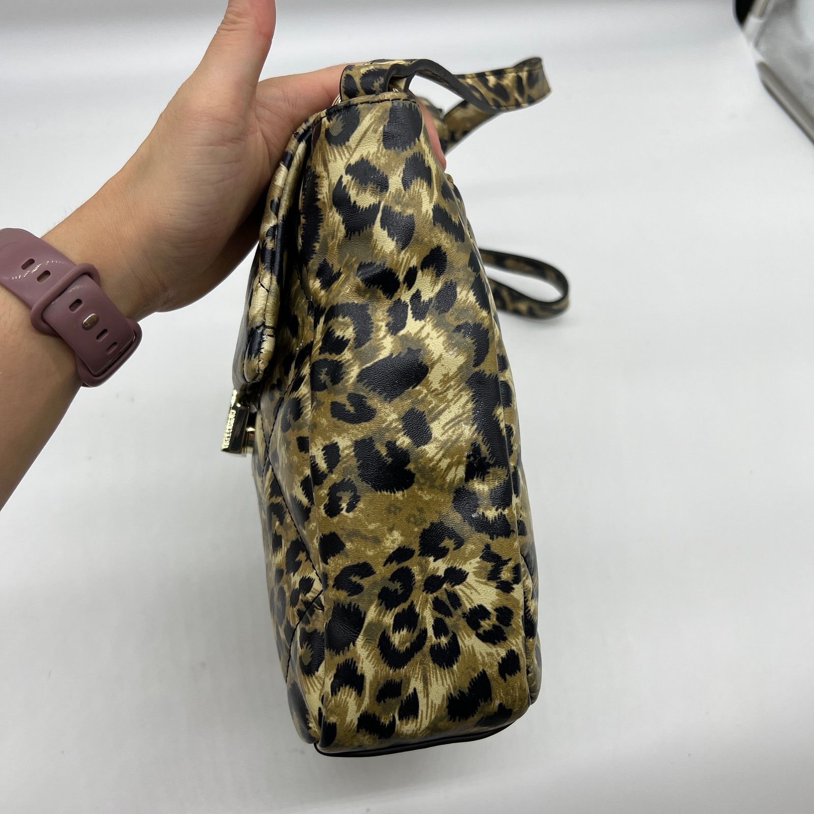 Other Vince Camuto Quilted Leather Crossbody - Doty Purse Leopard Size ONE SIZE - 14 Thumbnail
