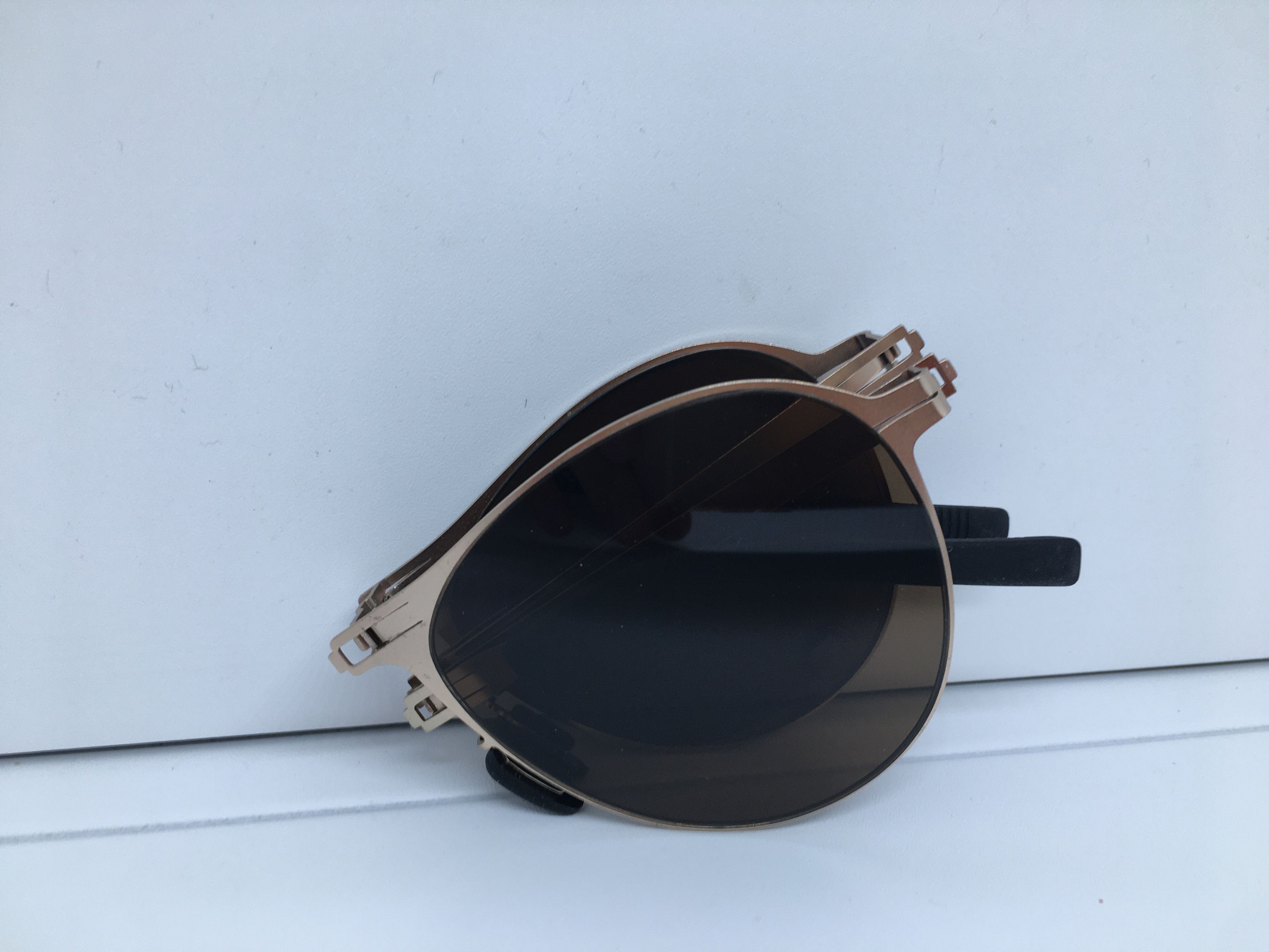Other Gold Aviator Folding Sunglasses Frame Pilot Size ONE SIZE - 4 Thumbnail