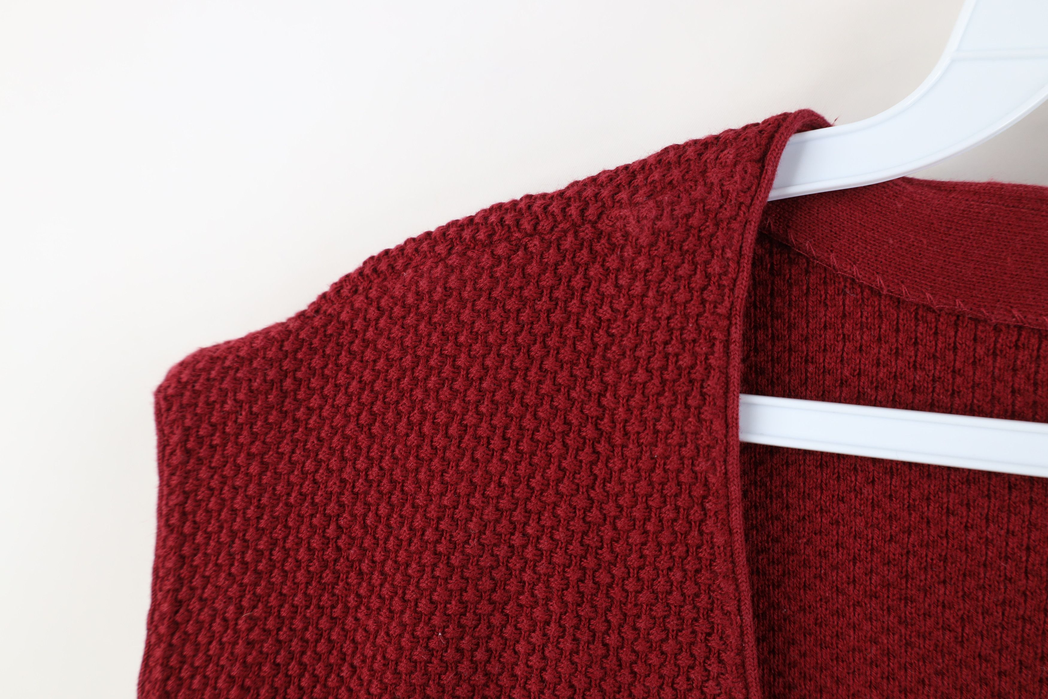 Vintage Vintage 90s Y2K Streetwear Knit Cardigan Sweater Vest Red Size US XXL / EU 58 / 5 - 5 Thumbnail
