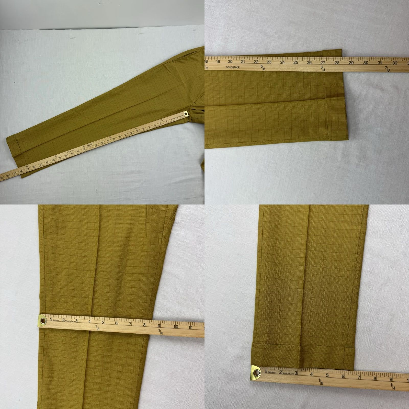 Vintage VINTAGE Koratron Pants Men 28x29 Plaid Yellow Zip 50s 60s Dress Pants Size US 28 / EU 44 - 9 Thumbnail