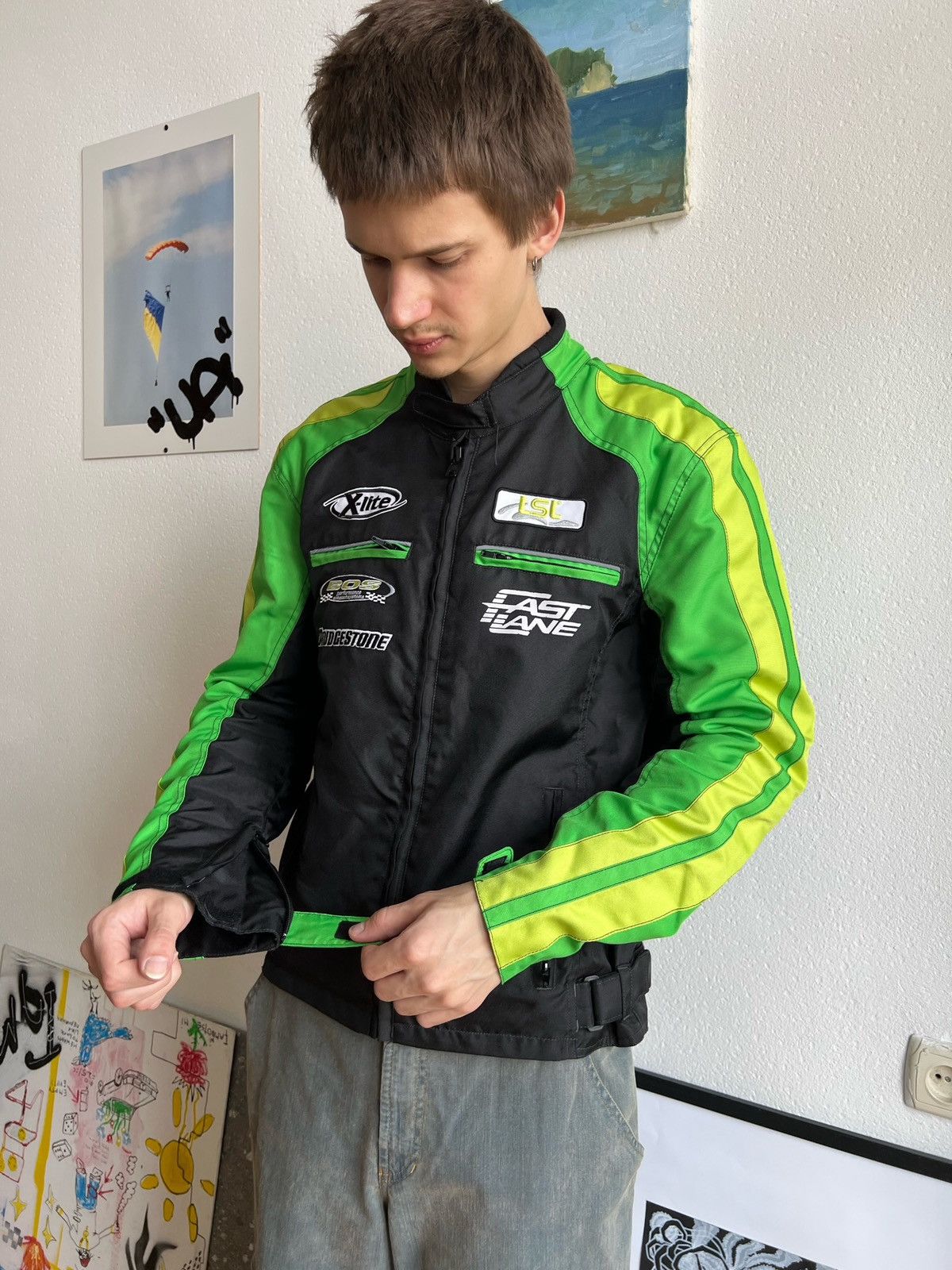Vintage Racing vintage fast lane jacket Size US L / EU 52-54 / 3 - 3 Thumbnail
