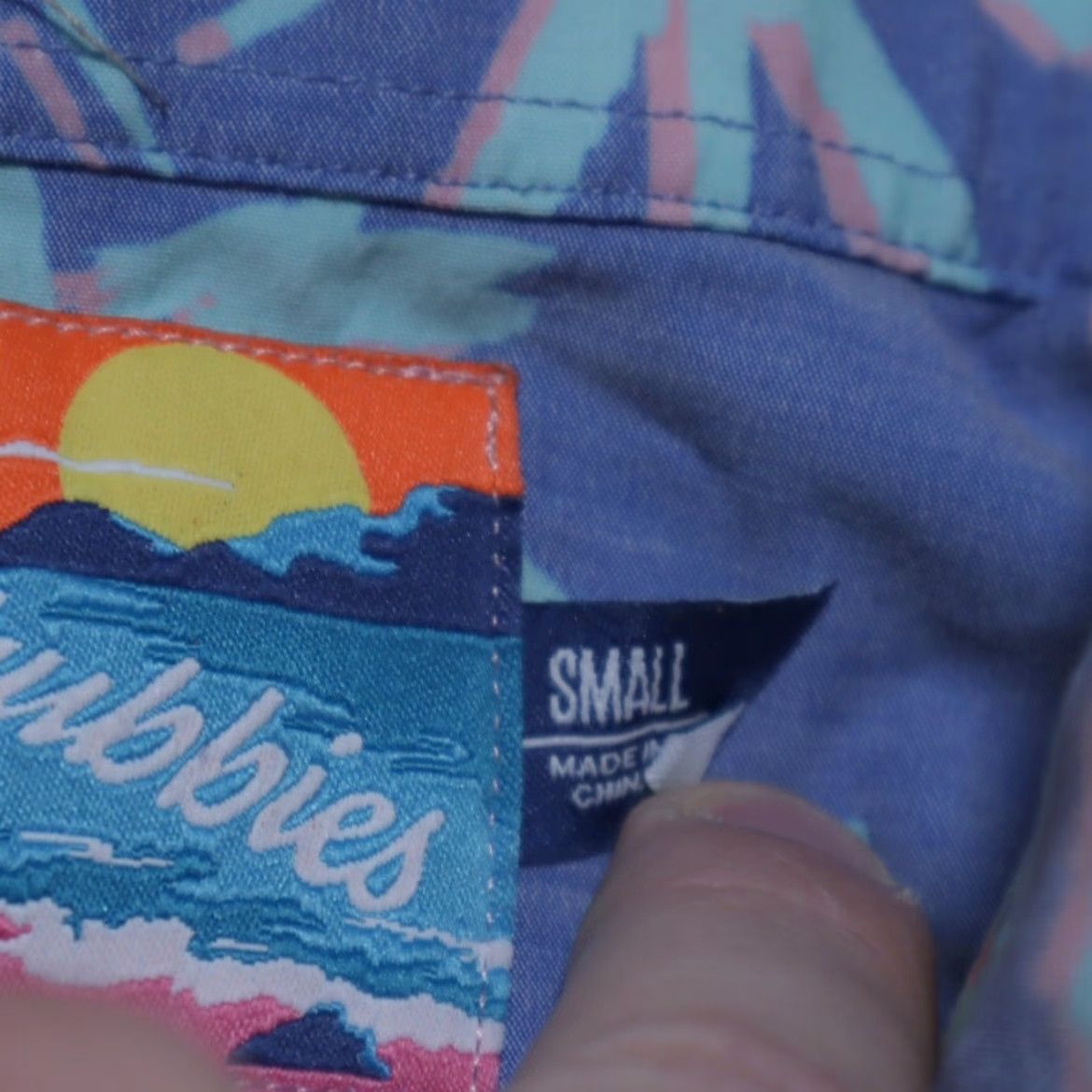 Chubbies Chubbies Polo Shirt The Nutter Palm All Over Print Blue Men's S Shirt Size US S / EU 44-46 / 1 - 6 Thumbnail