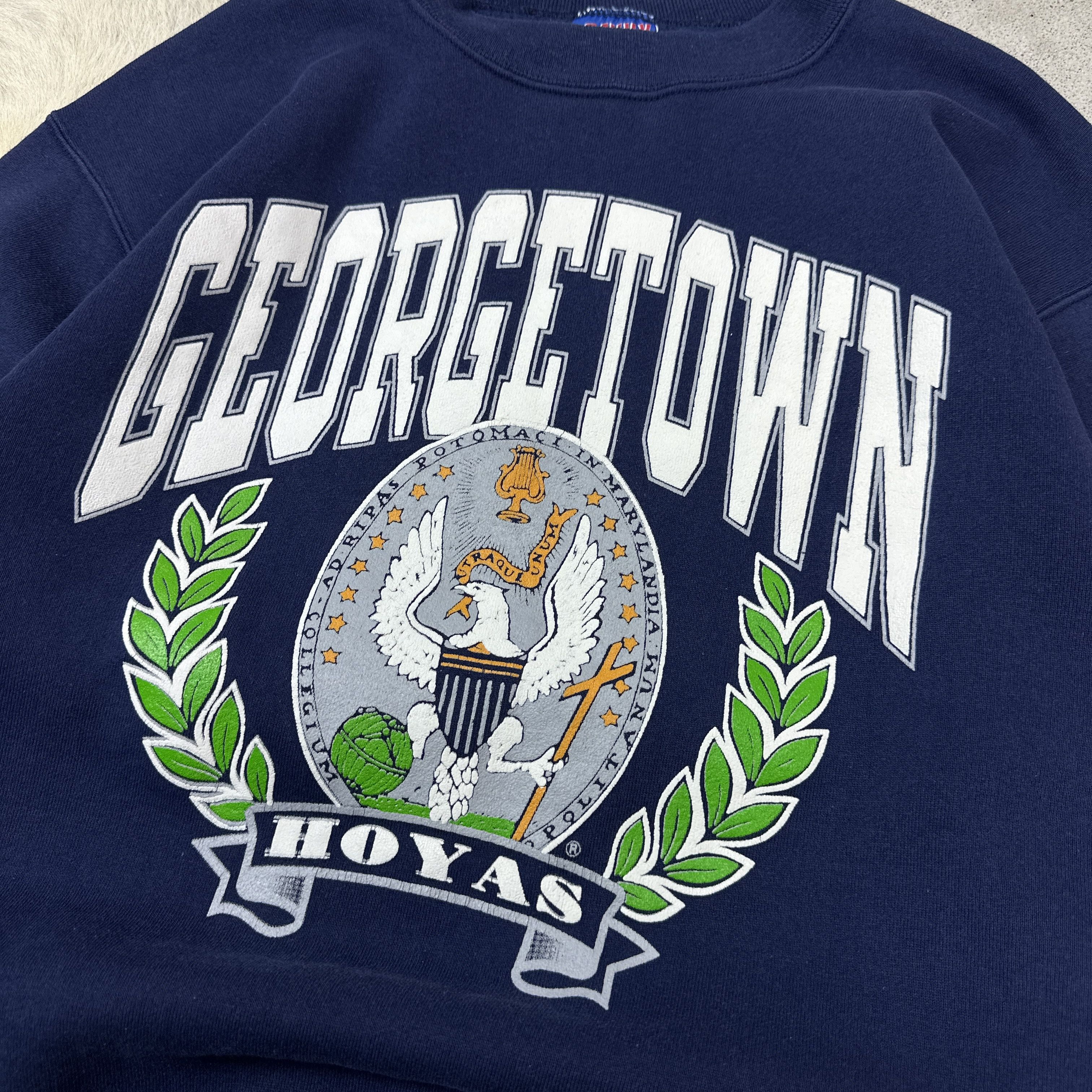 Vintage Vintage Streetwear Skater Georgetown Sweatshirt 90s Size US M / EU 48-50 / 2 - 2 Thumbnail