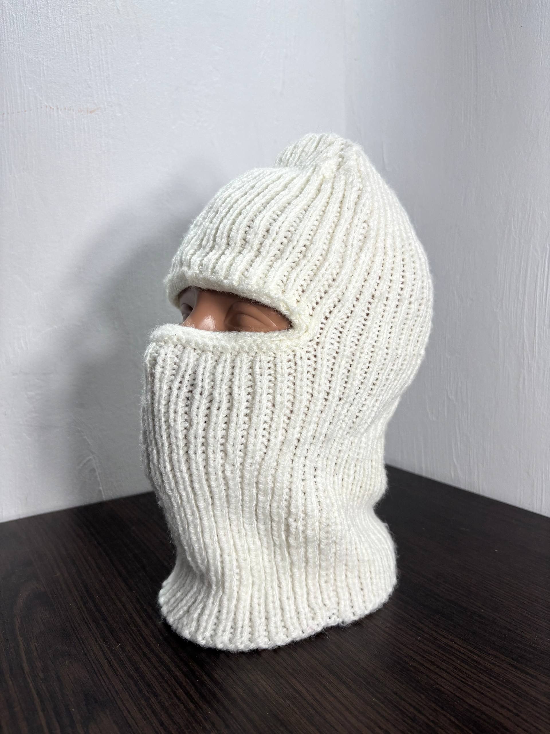 Japanese Brand Y2K Ski Balaclava Hype Knit Crazy Distressed Hat Size ONE SIZE - 5 Thumbnail