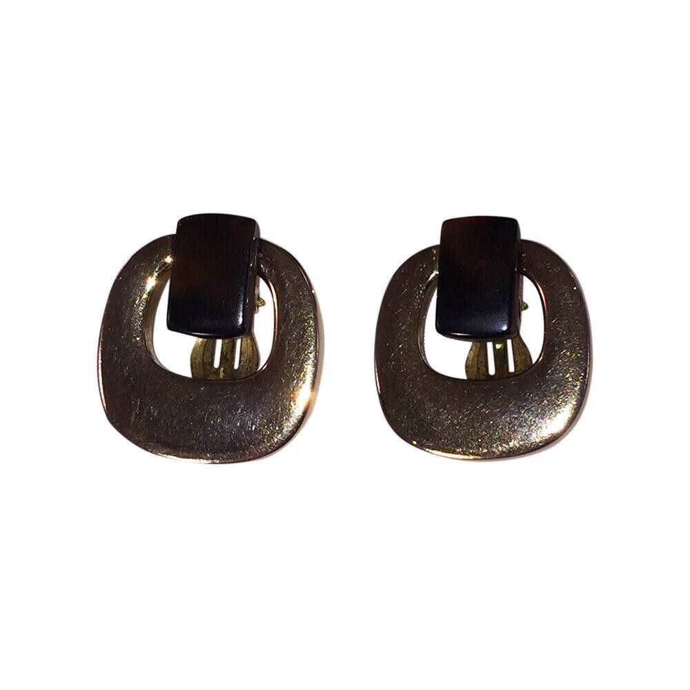 Lanvin Lanvin Paris Oblong Simulated Tortoise Bakelite Earrings Size ONE SIZE - 4 Thumbnail